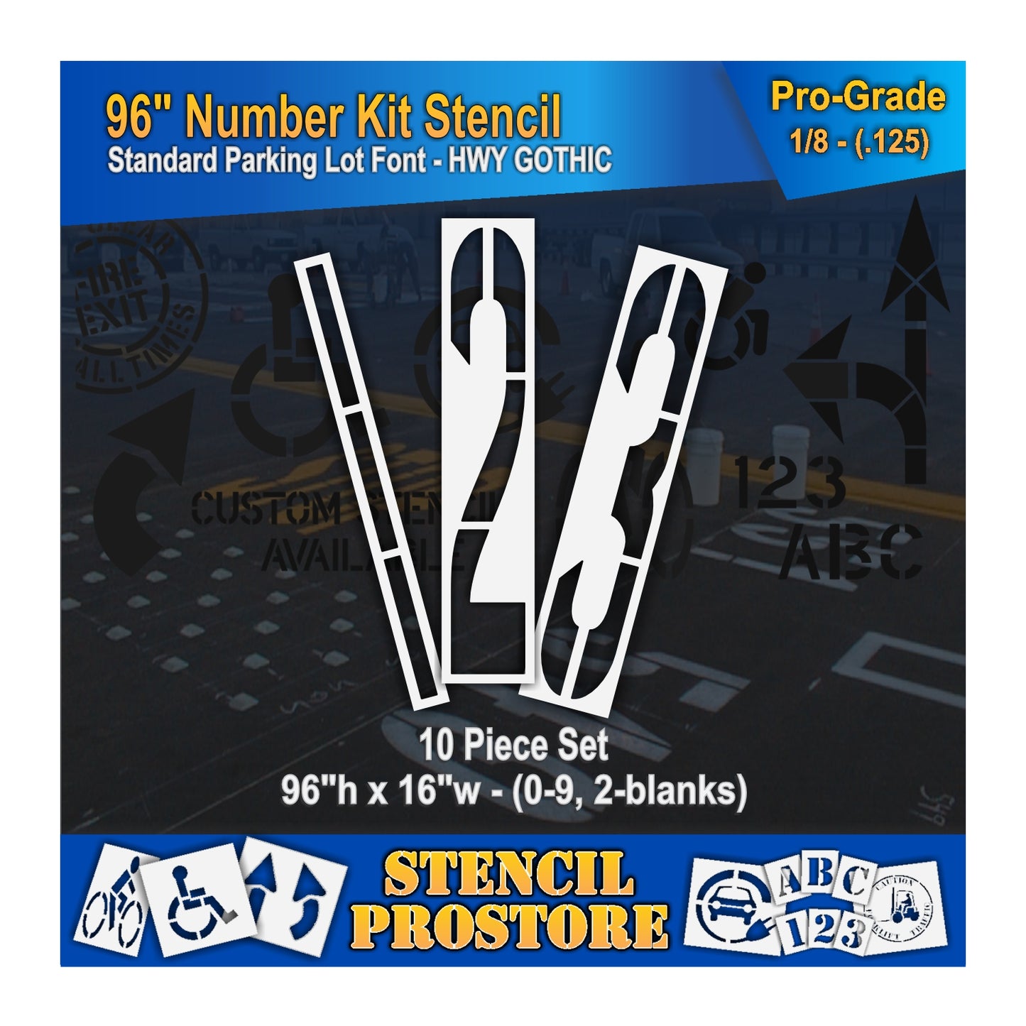 96" Number Kit Stencil Main image