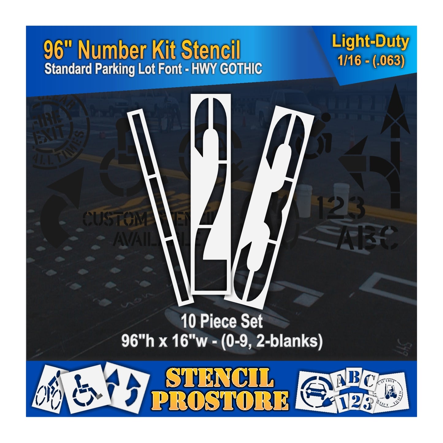 96" Number Kit Stencil