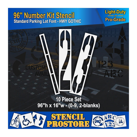 96" Number Kit Stencil