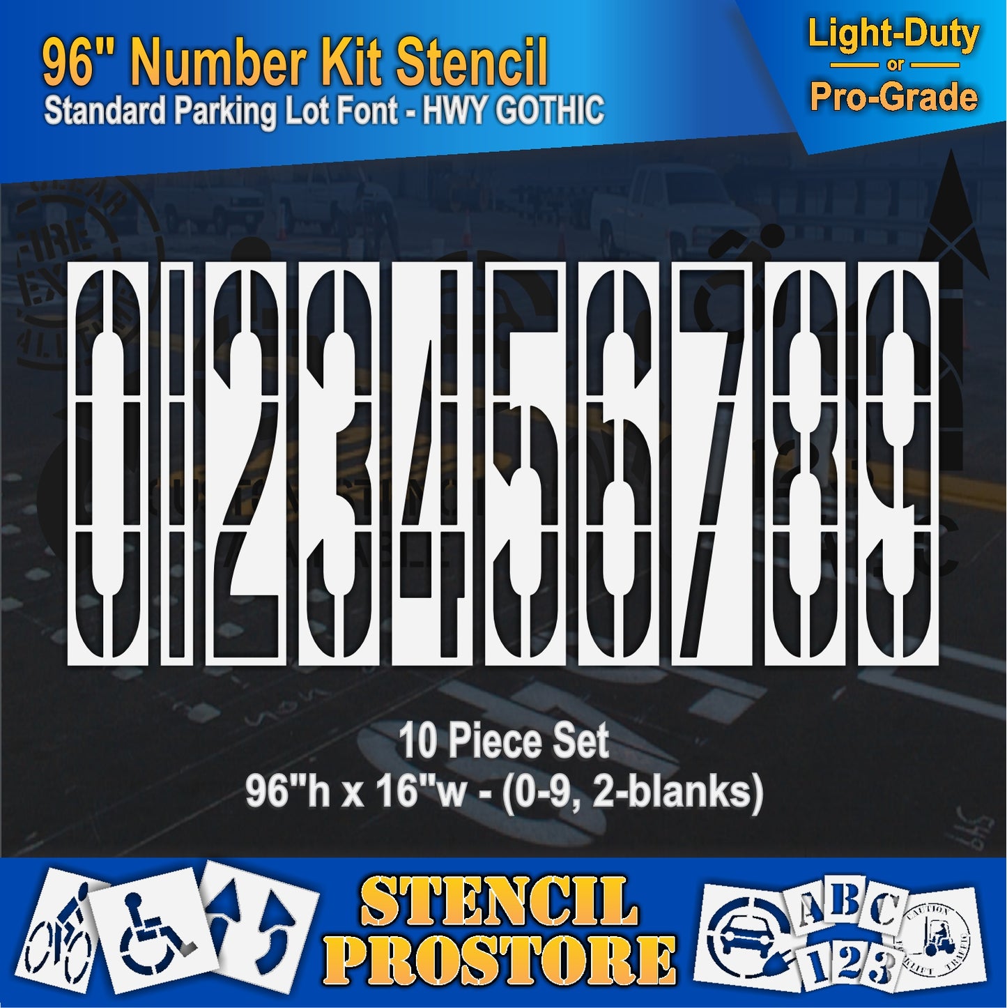 96" Number Kit Stencil