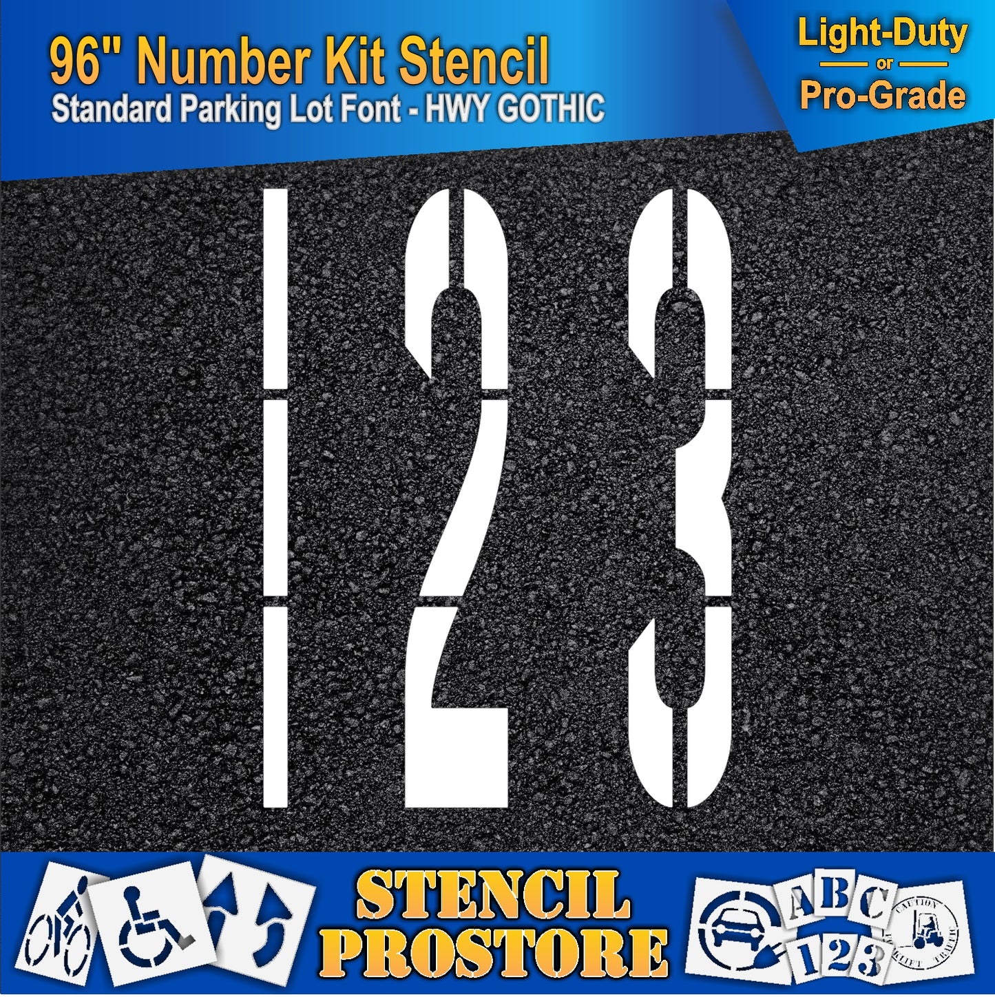 96" Number Kit Stencil