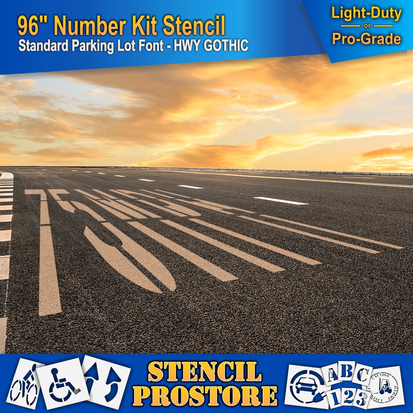 96" Number Kit Stencil Preview