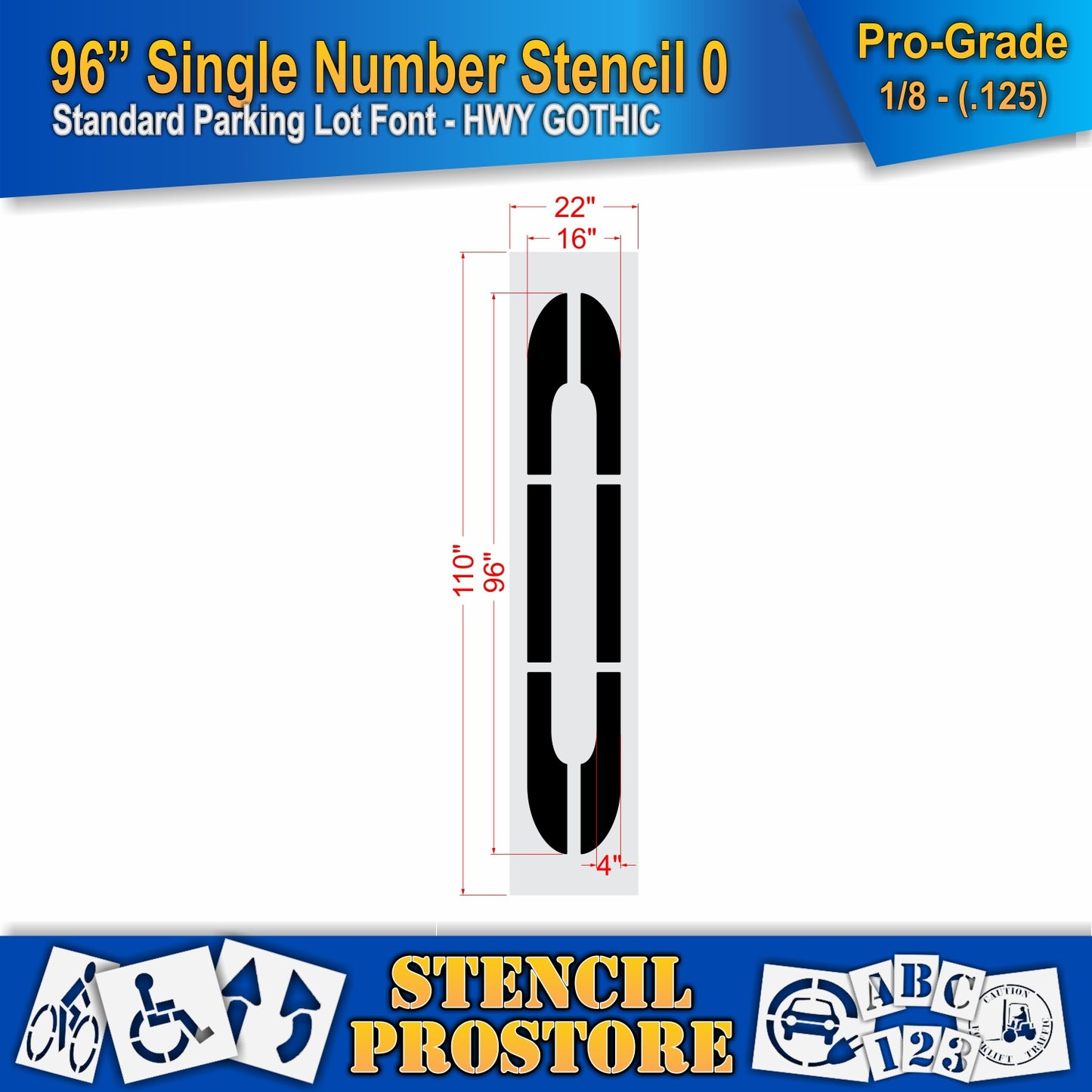 96" Number Kit Stencil
