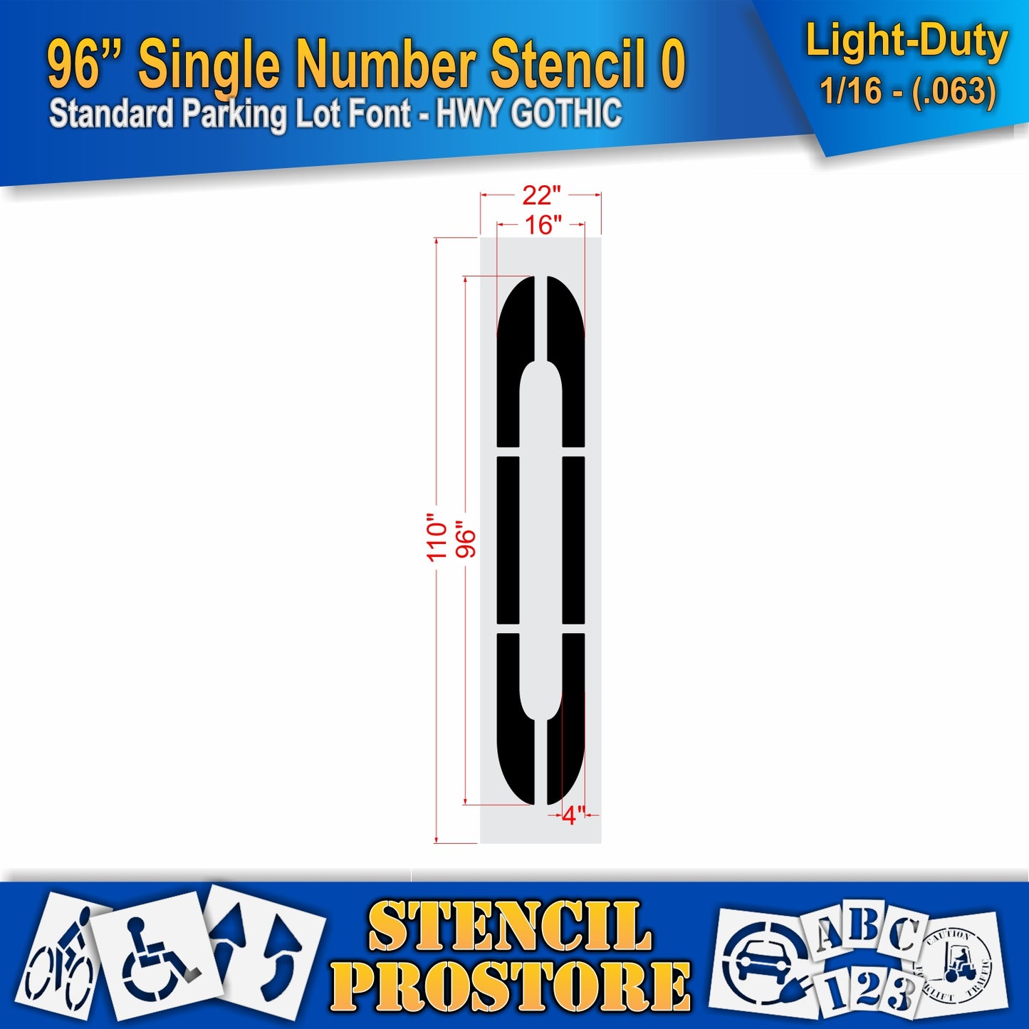 96" Number Kit Stencil