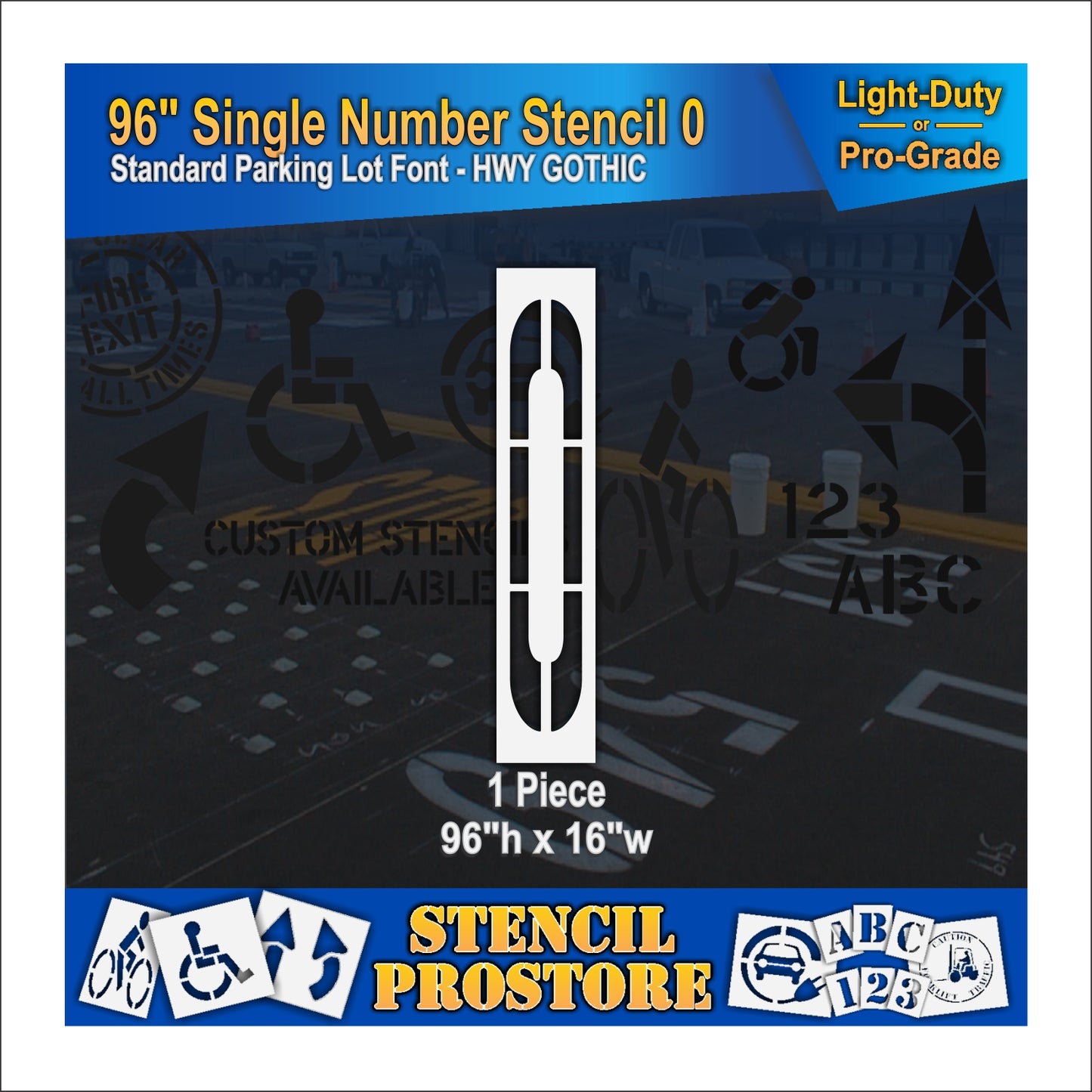 96" Number Kit Stencil