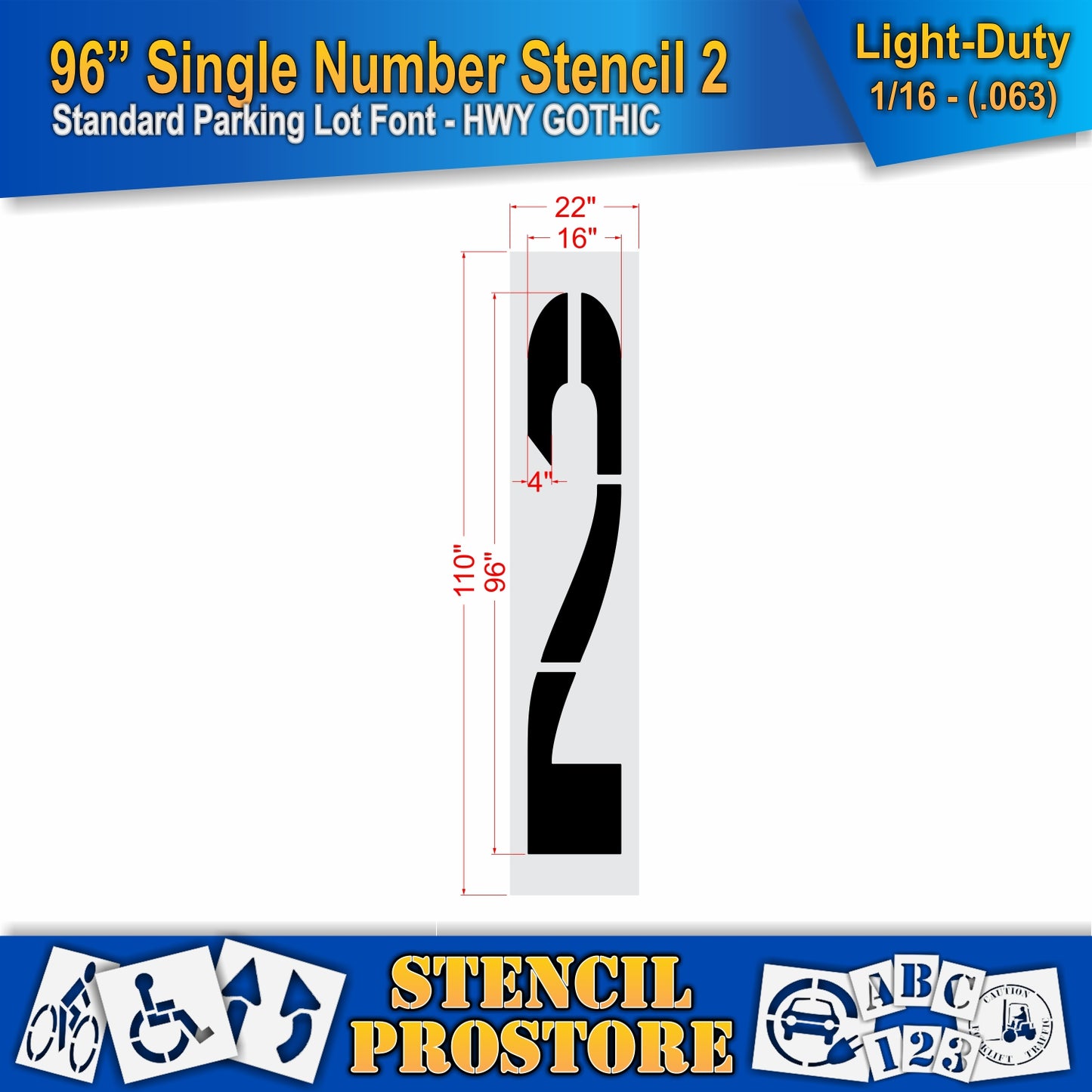 96" Number Kit Stencil