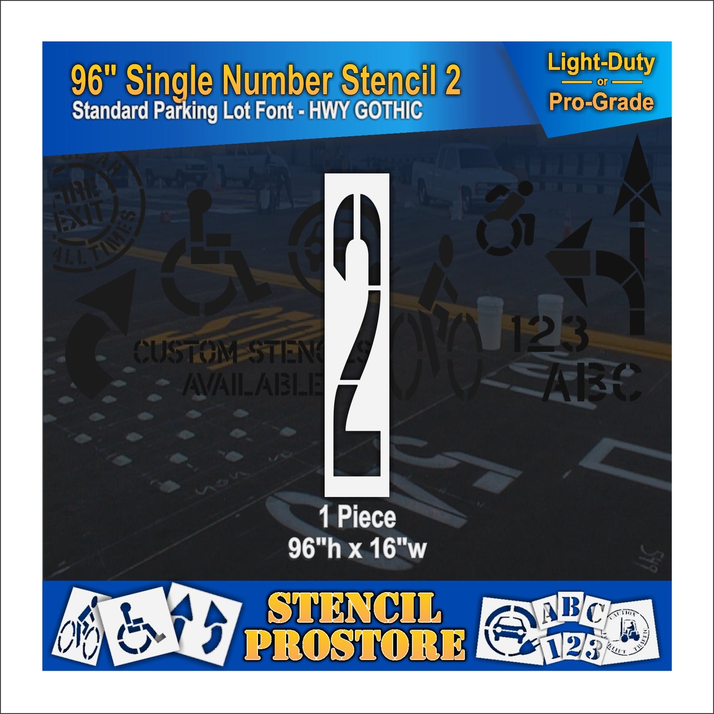 96" Number Kit Stencil