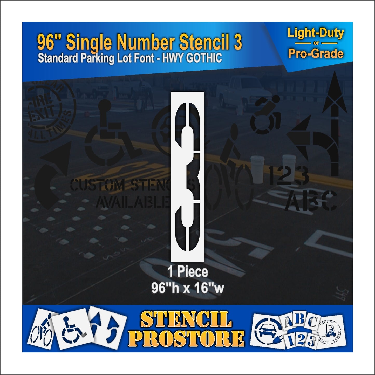 96" Number Kit Stencil