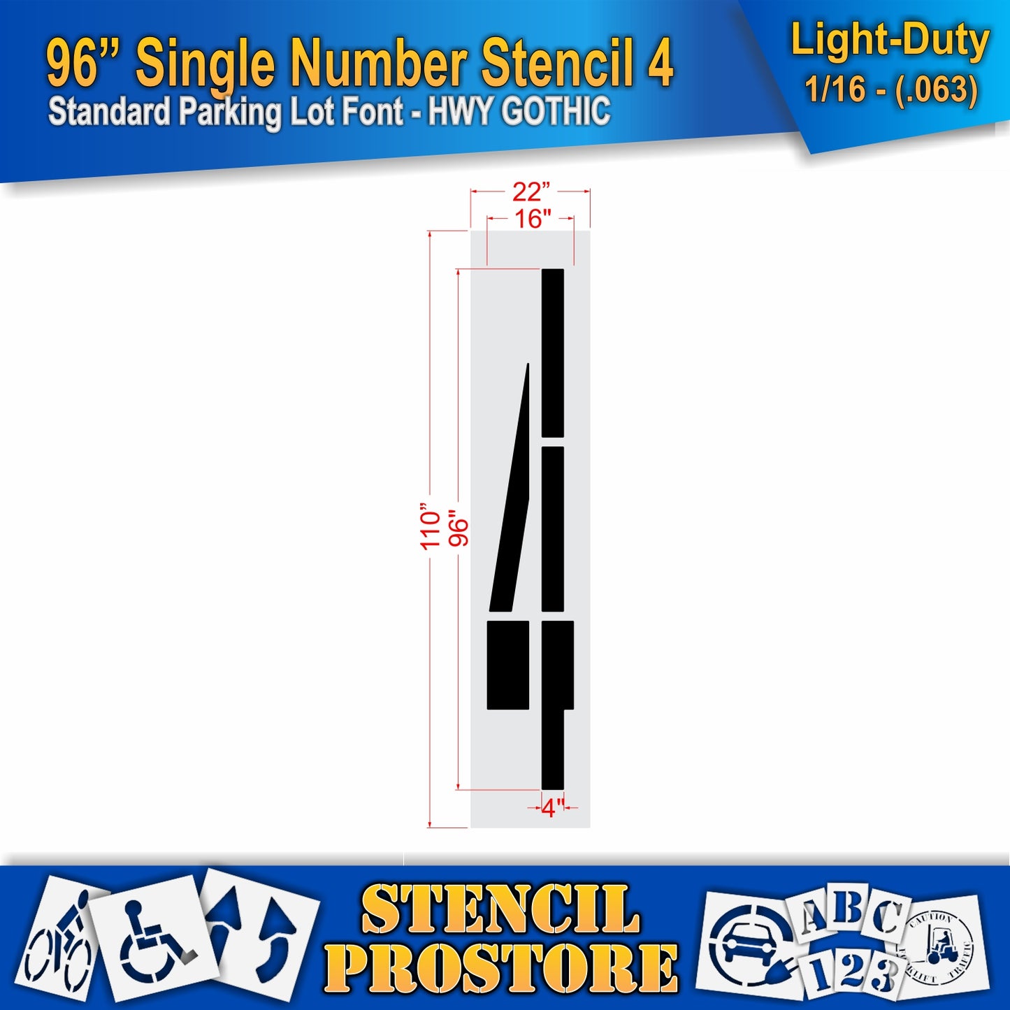 96" Number Kit Stencil