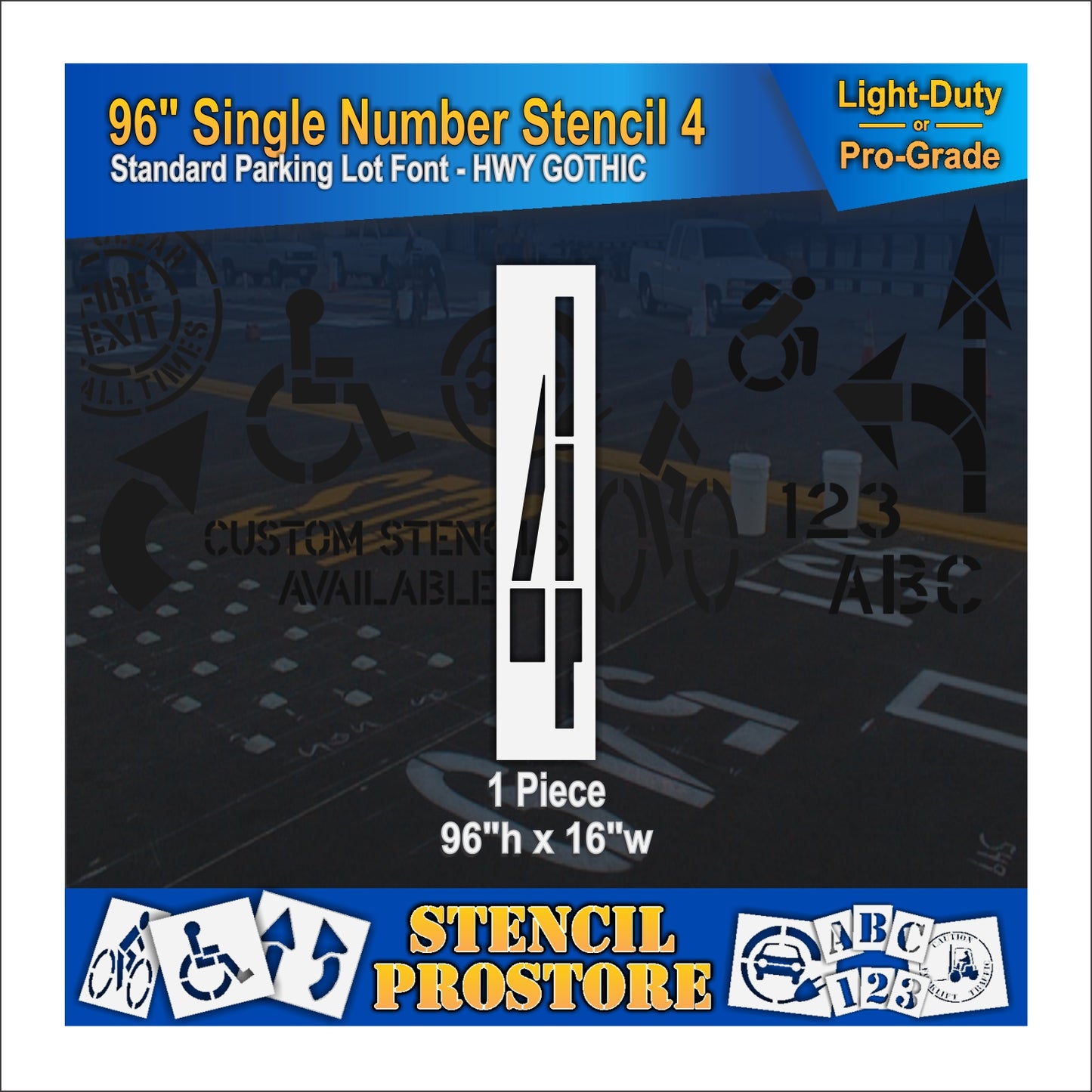 96" Number Kit Stencil