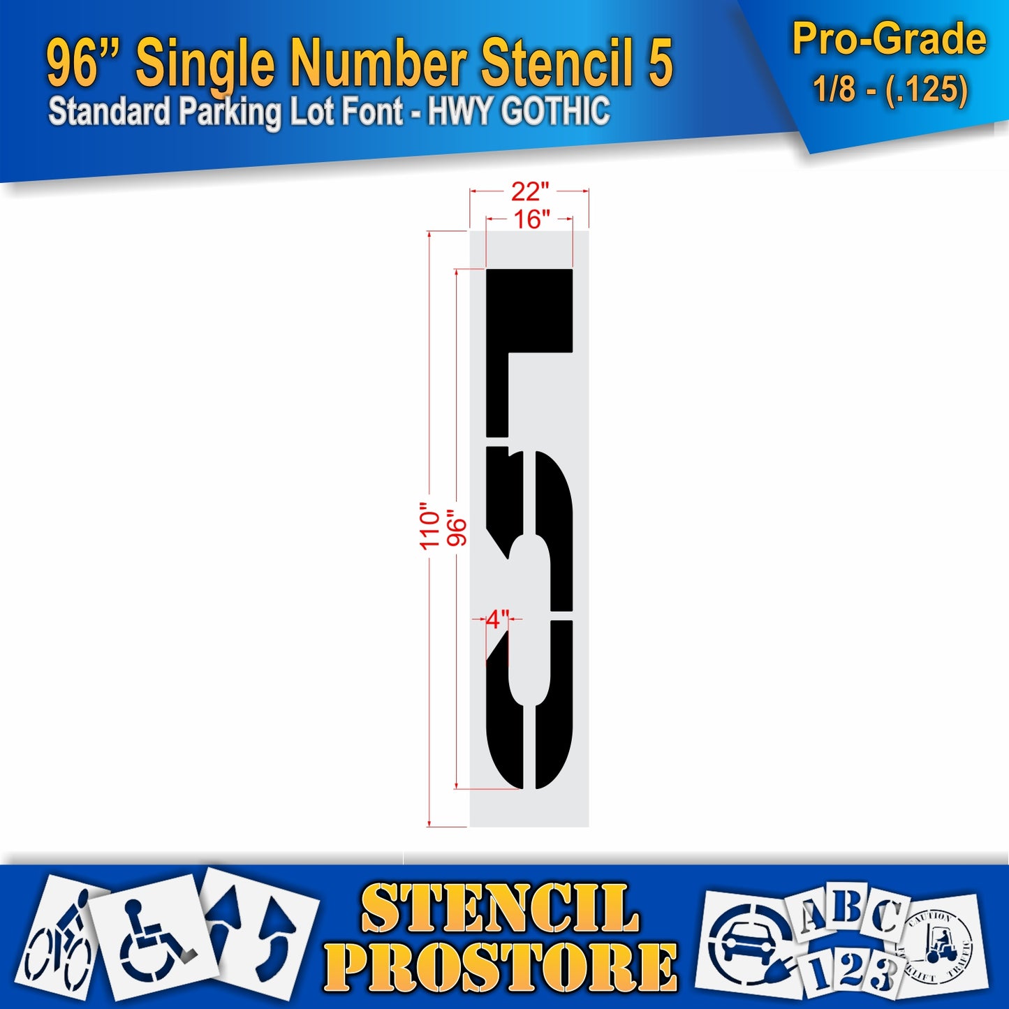 96" Number Kit Stencil