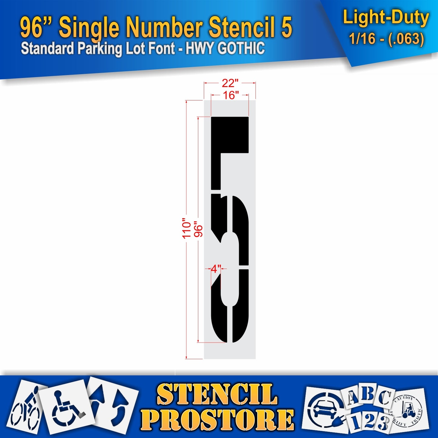 96" Number Kit Stencil