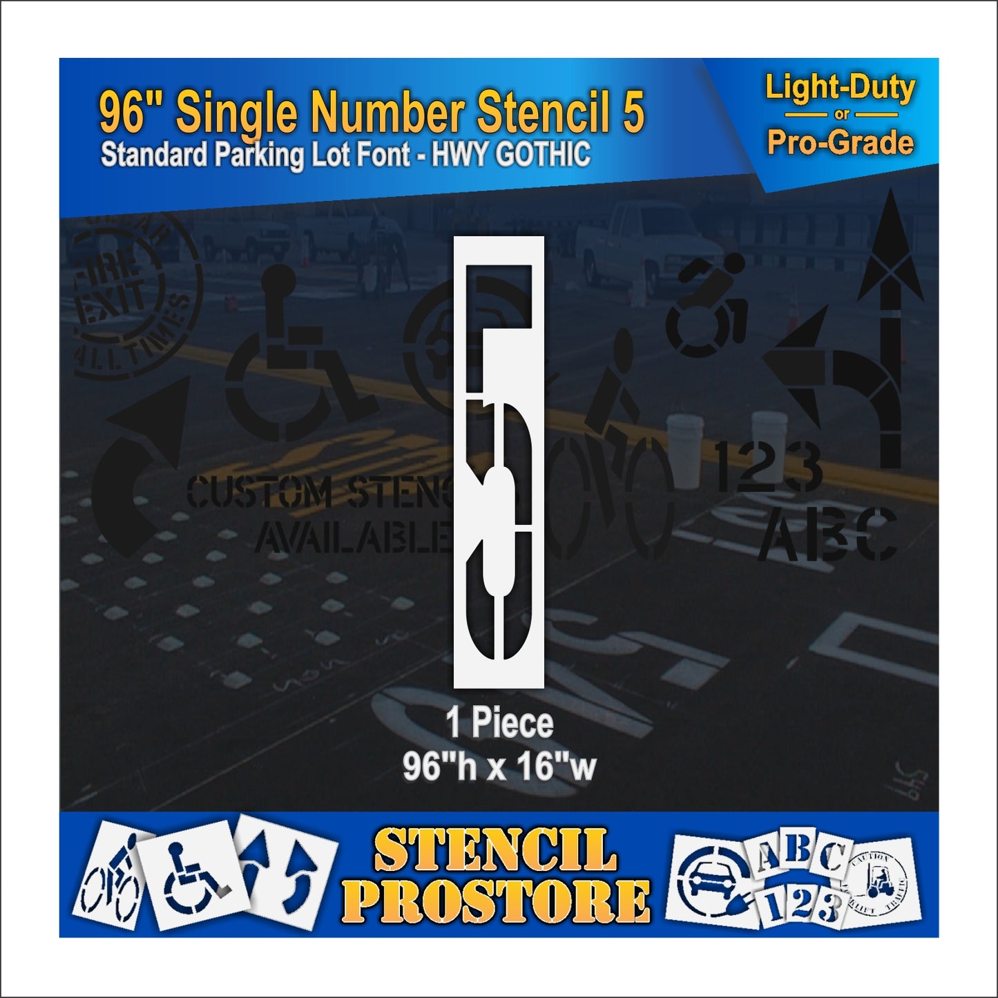 96" Number Kit Stencil