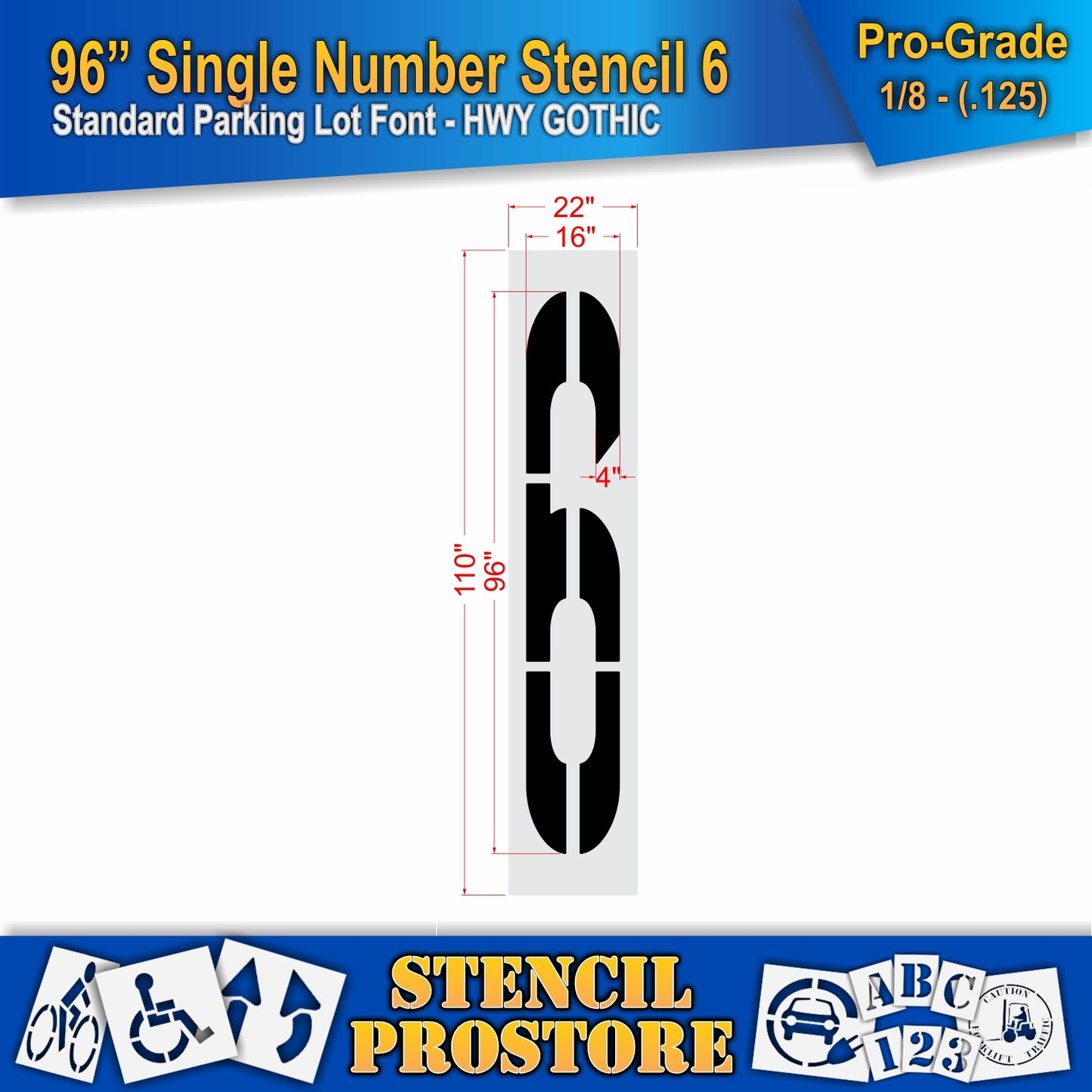96" Number Kit Stencil