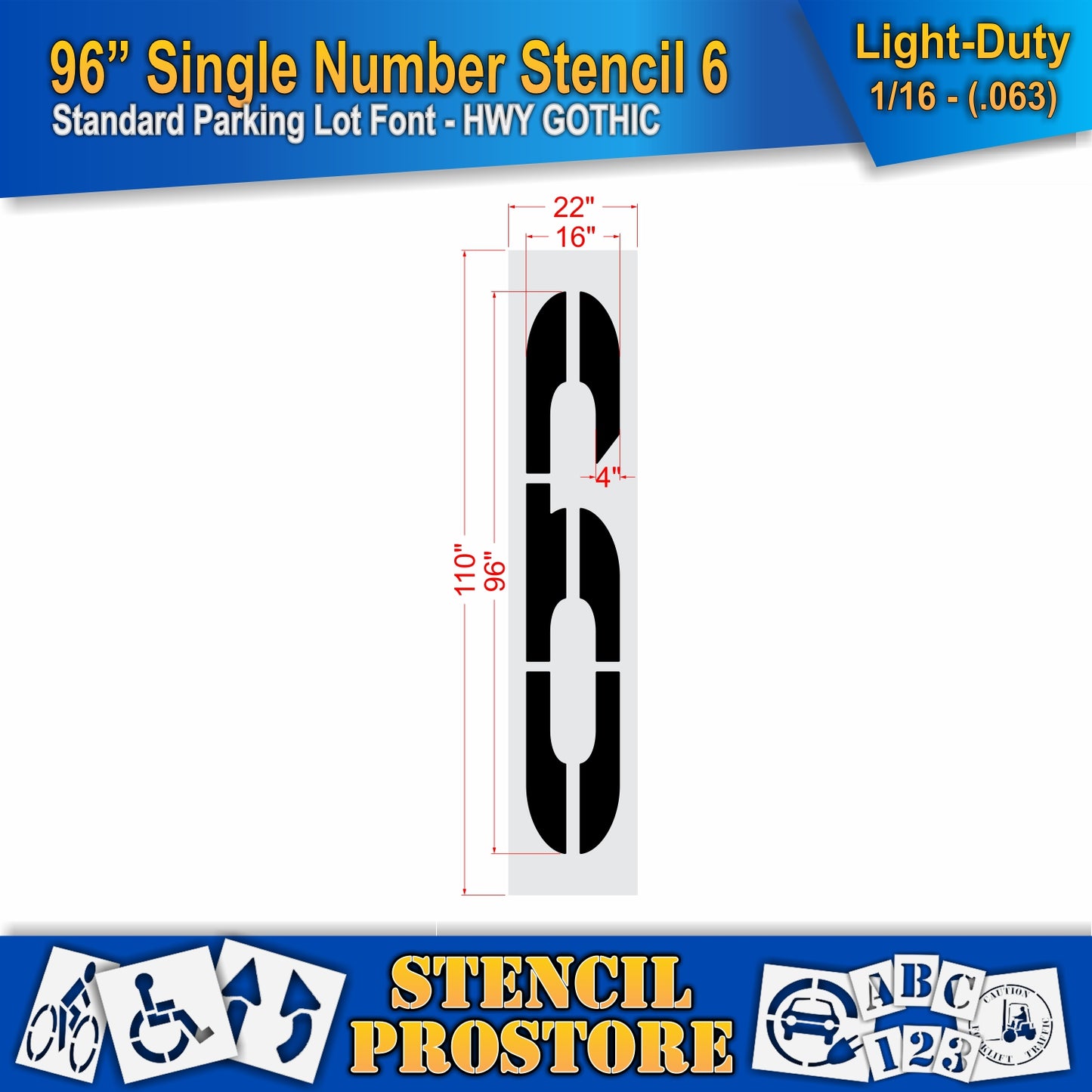 96" Number Kit Stencil