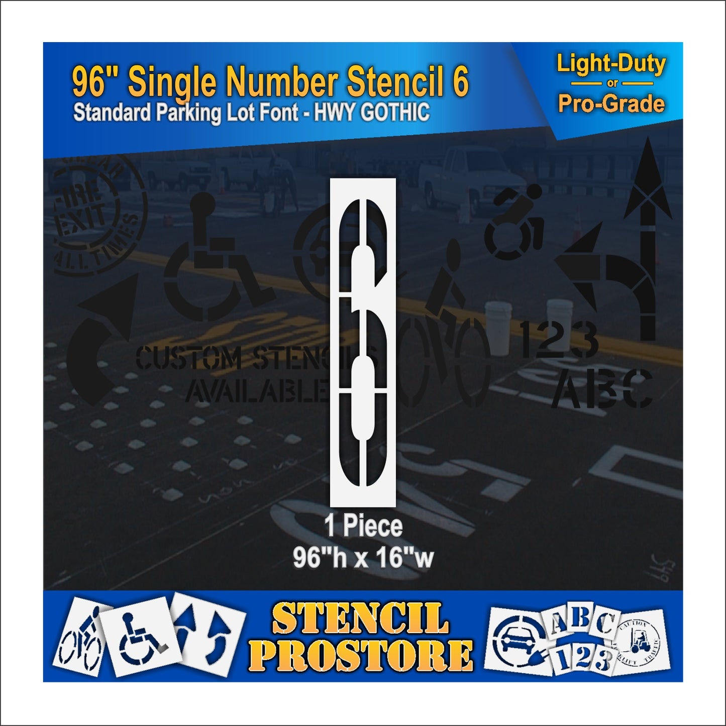 96" Number Kit Stencil