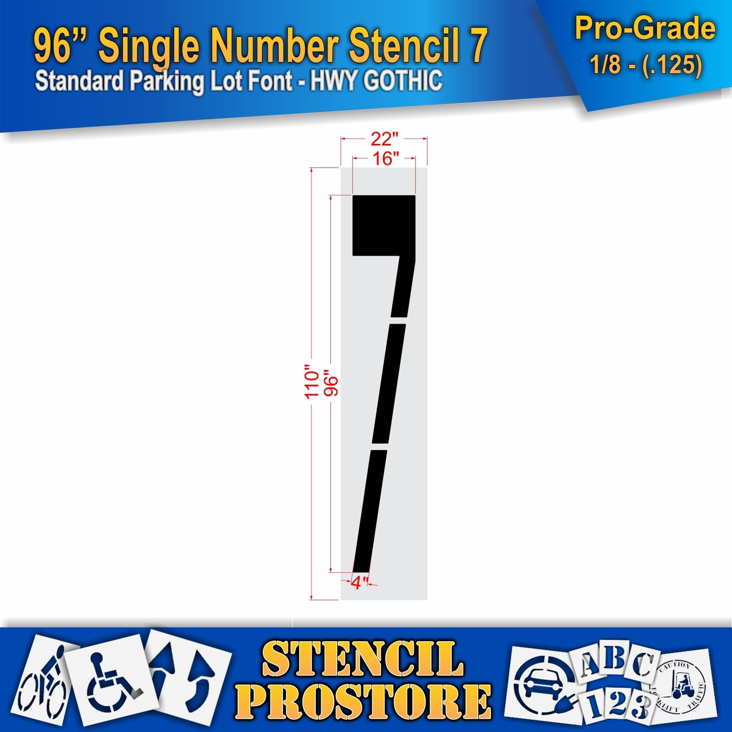 96" Number Kit Stencil