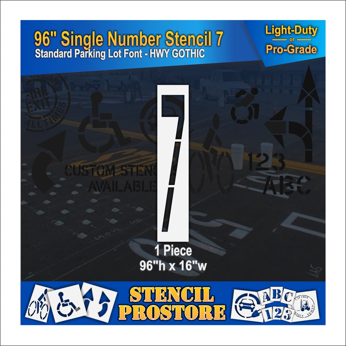96" Number Kit Stencil