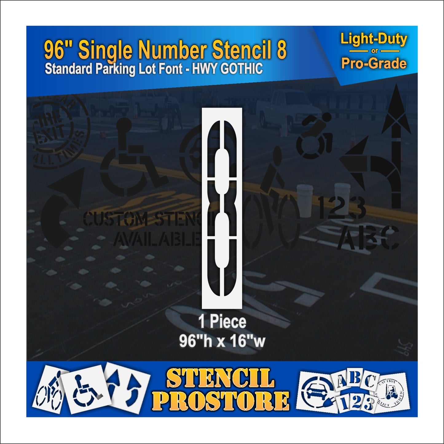 96" Number Kit Stencil