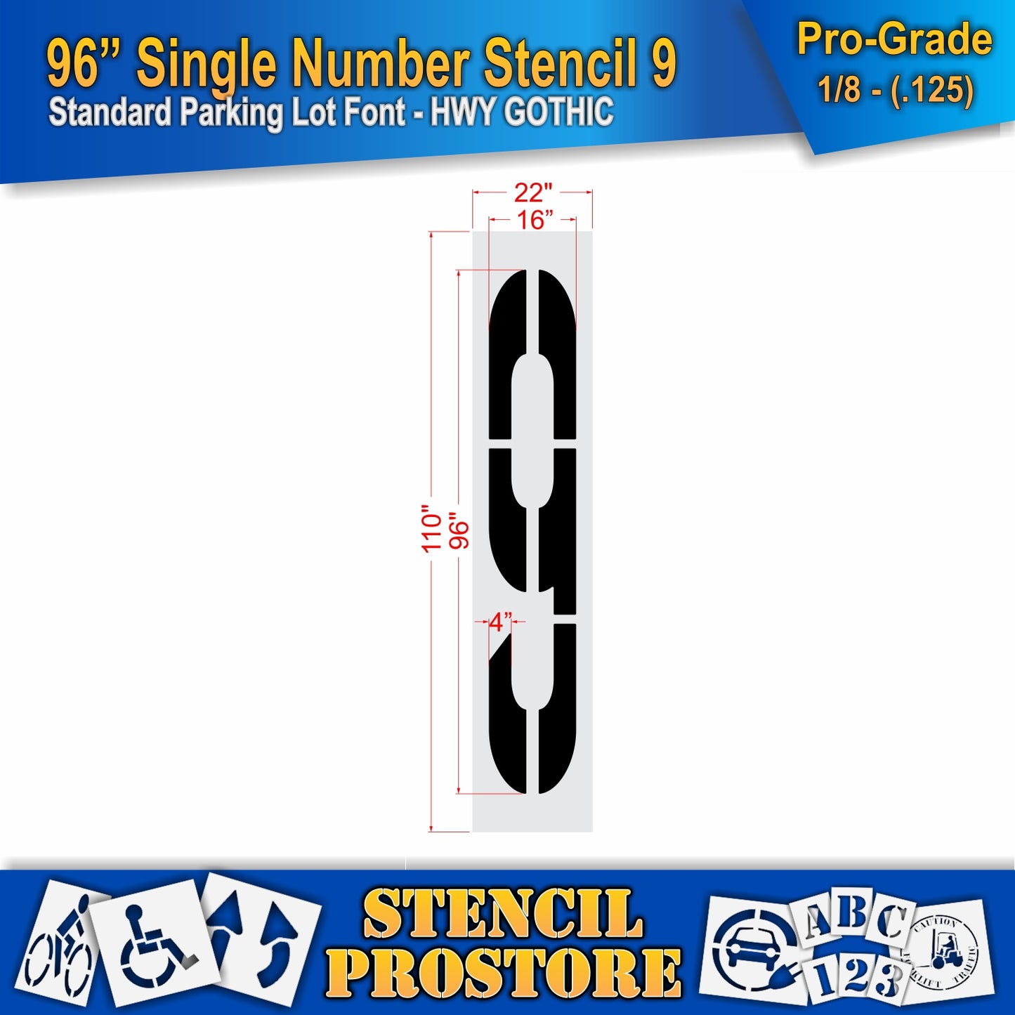 96" Number Kit Stencil