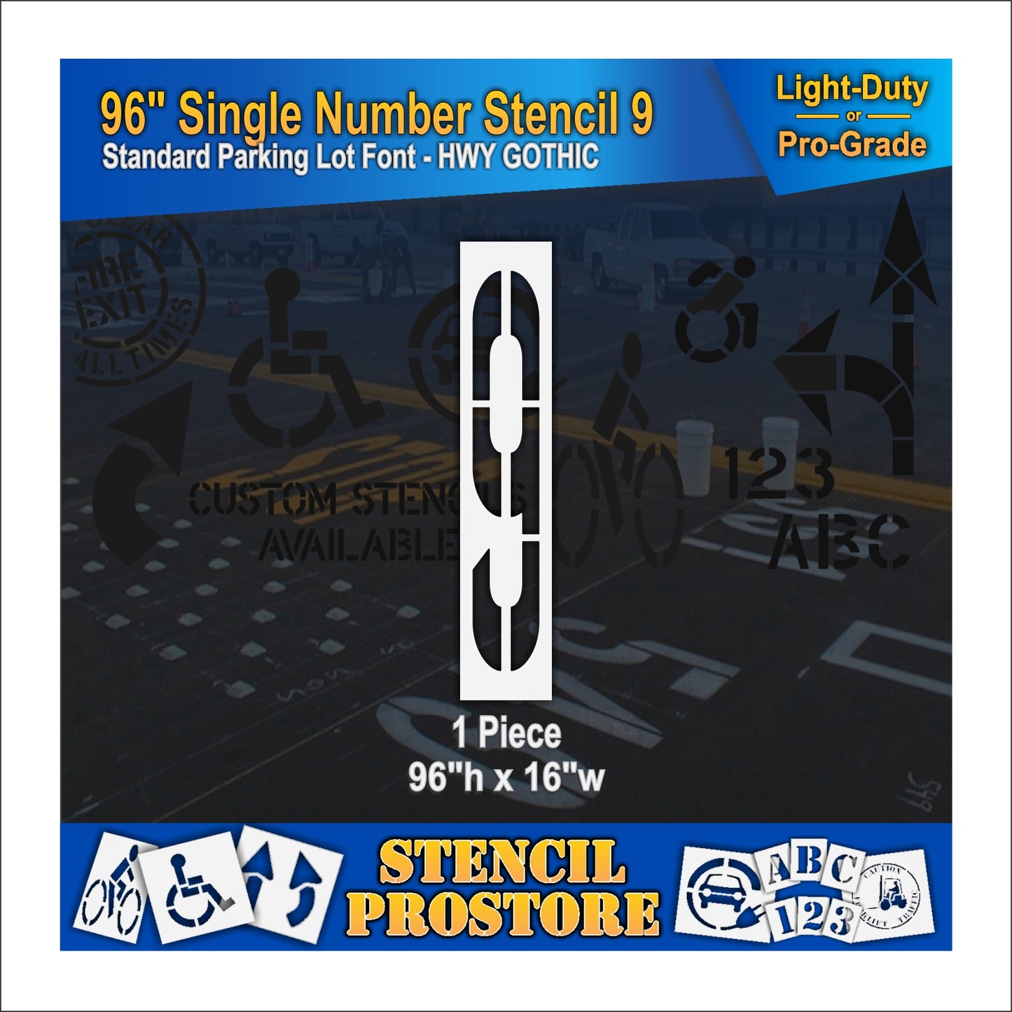 96" Number Kit Stencil