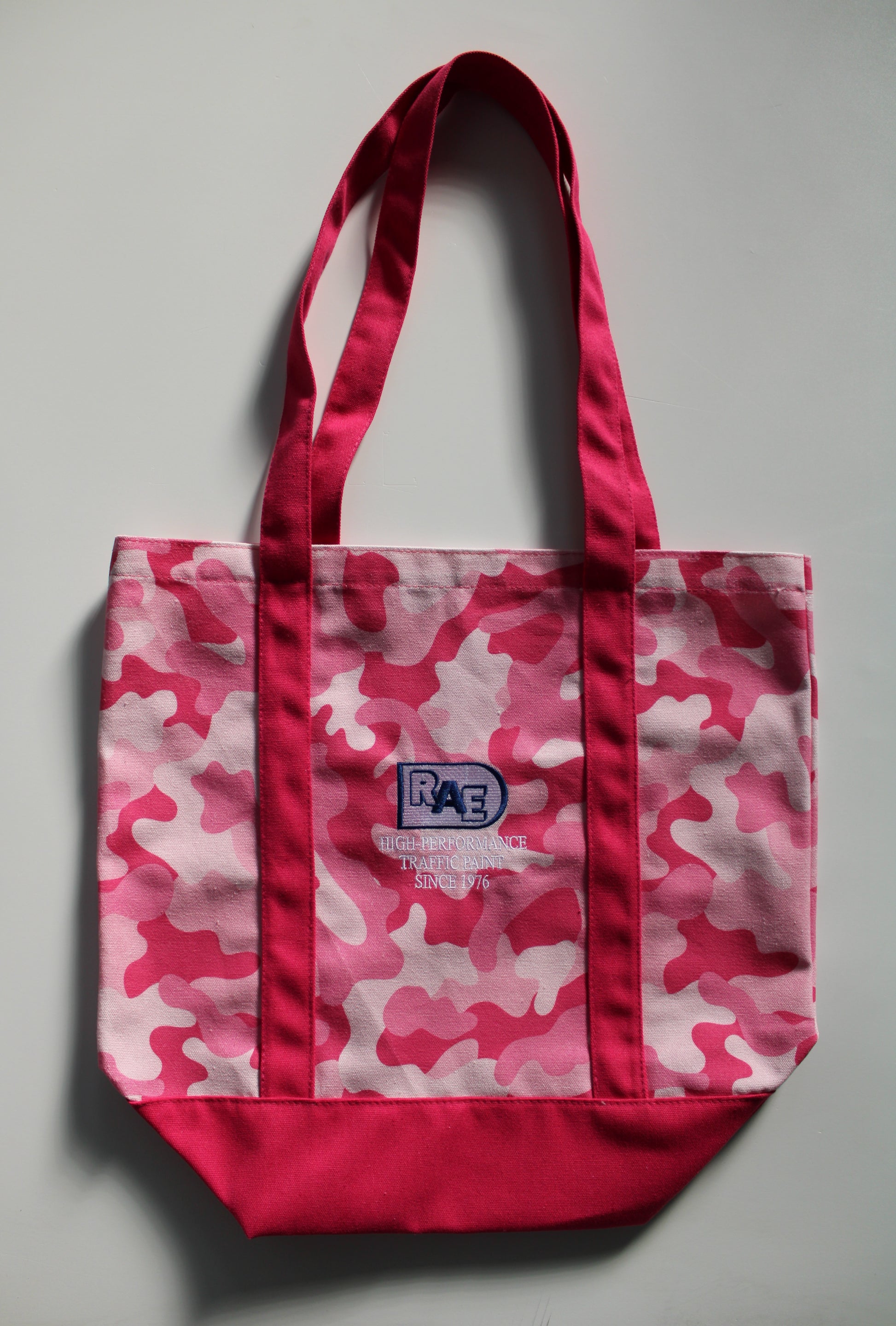 picture of RAE pink camo nature tote bag