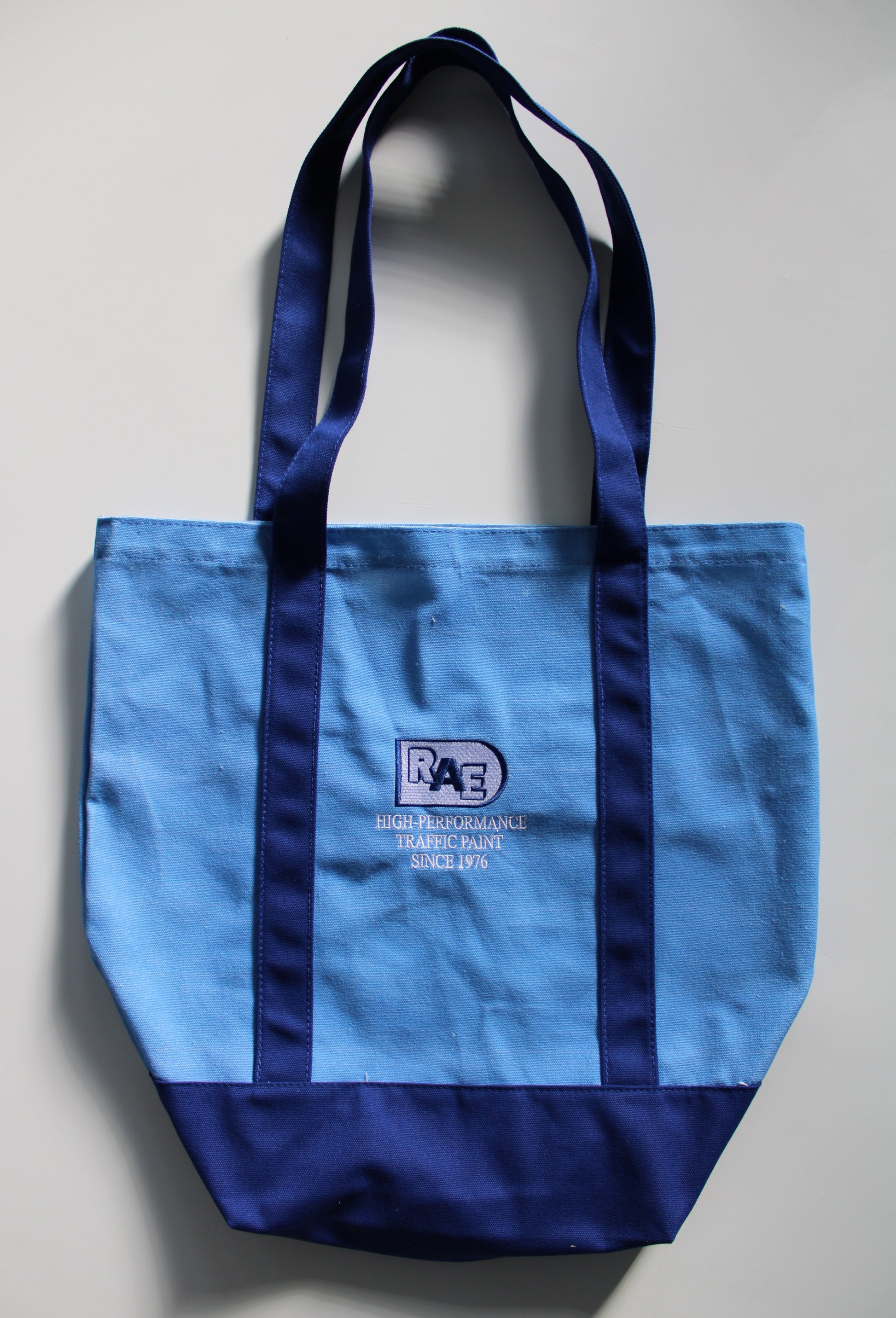 picture of RAE solid blue nature tote bag