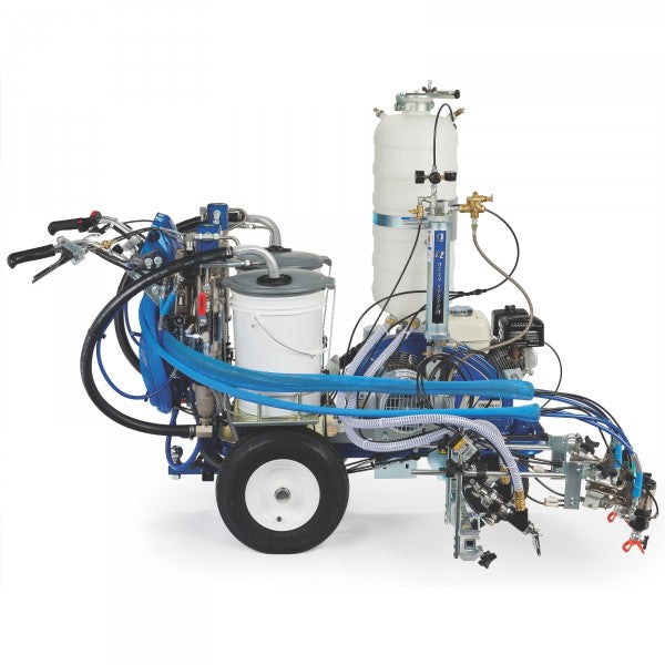 A Graco LineLazer V 200MMA 1:1 HP Reflective Series Airless Line Striper, 2 Gun side view facing right