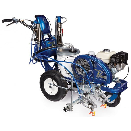 Full picture of the Graco LineLazer V 200HS HP Standard Series Gas Hydraulic Airless Line Striper, 1 Auto Gun, 1 Manual Gun model