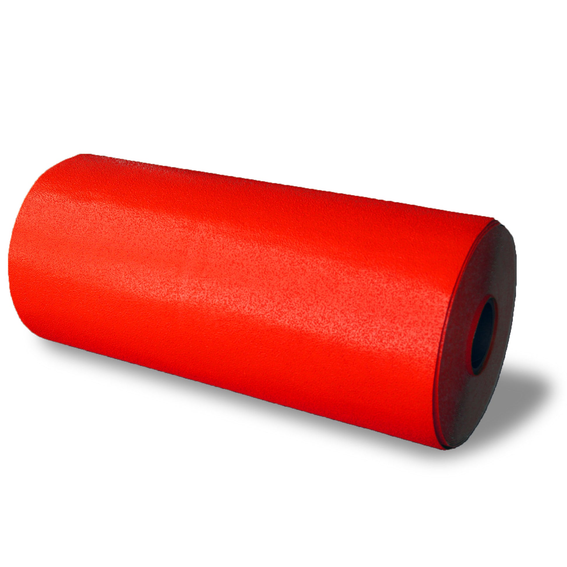A roll of red thermoplastic for lines