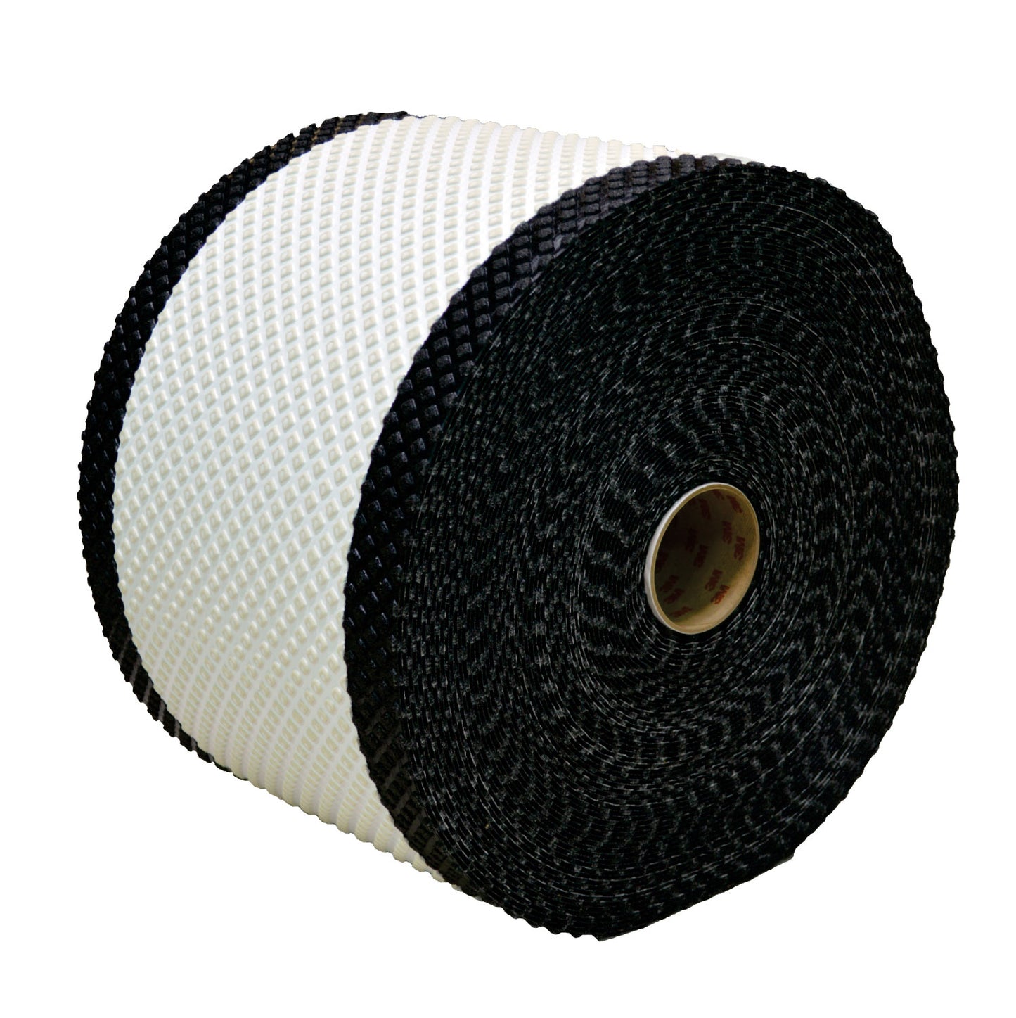 White textured tape with a black border