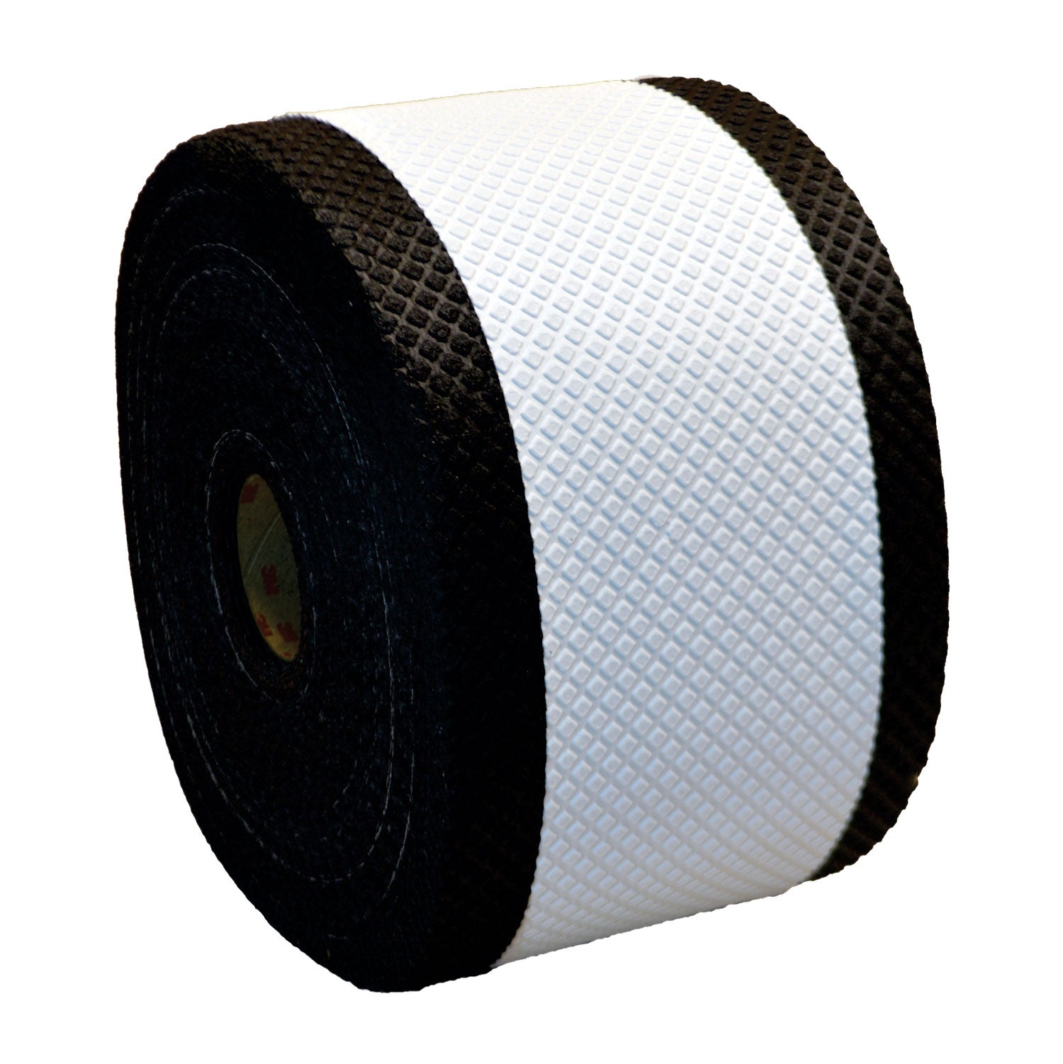 White textured tape with a black border