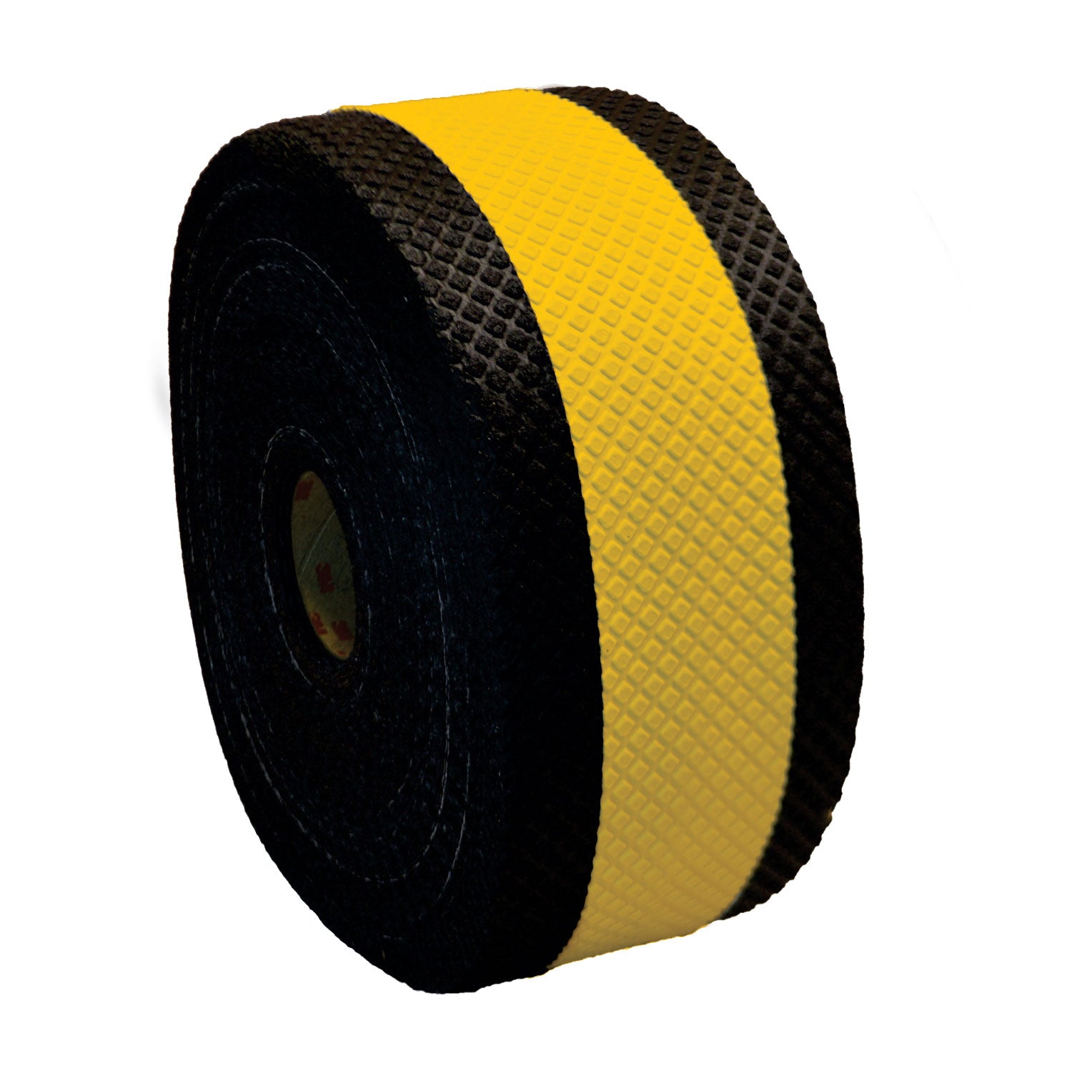 Yellow textured tape with a black border
