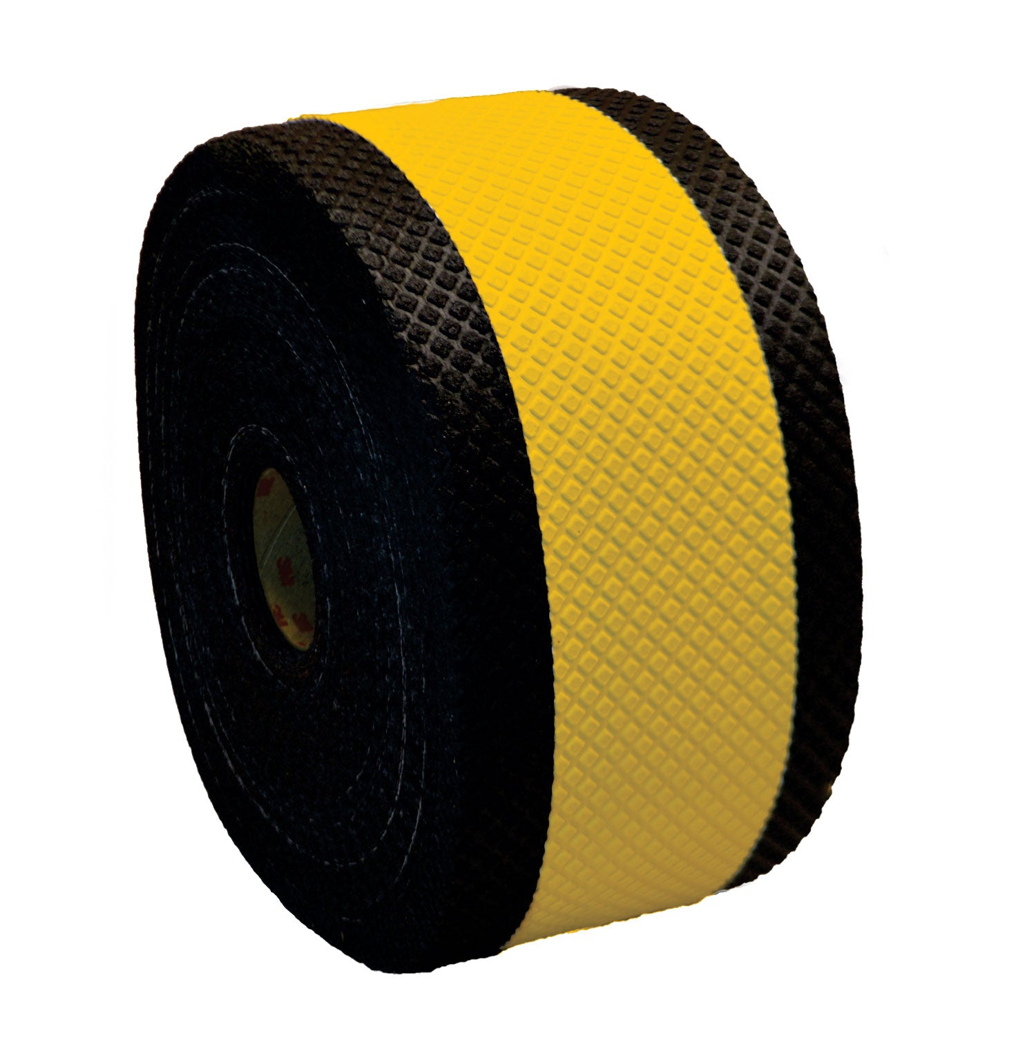Yellow textured tape with a black border
