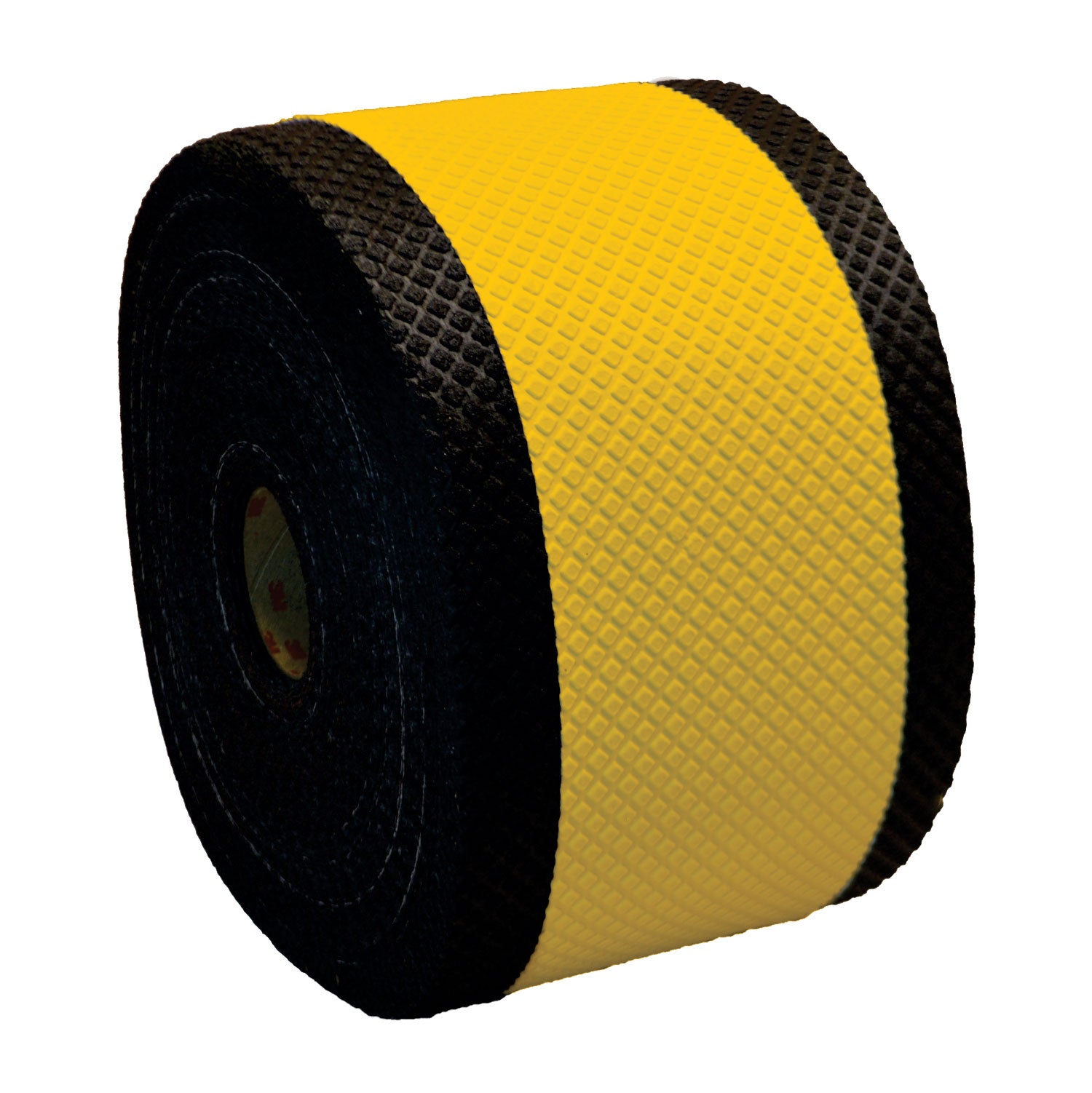Yellow textured tape with a black border