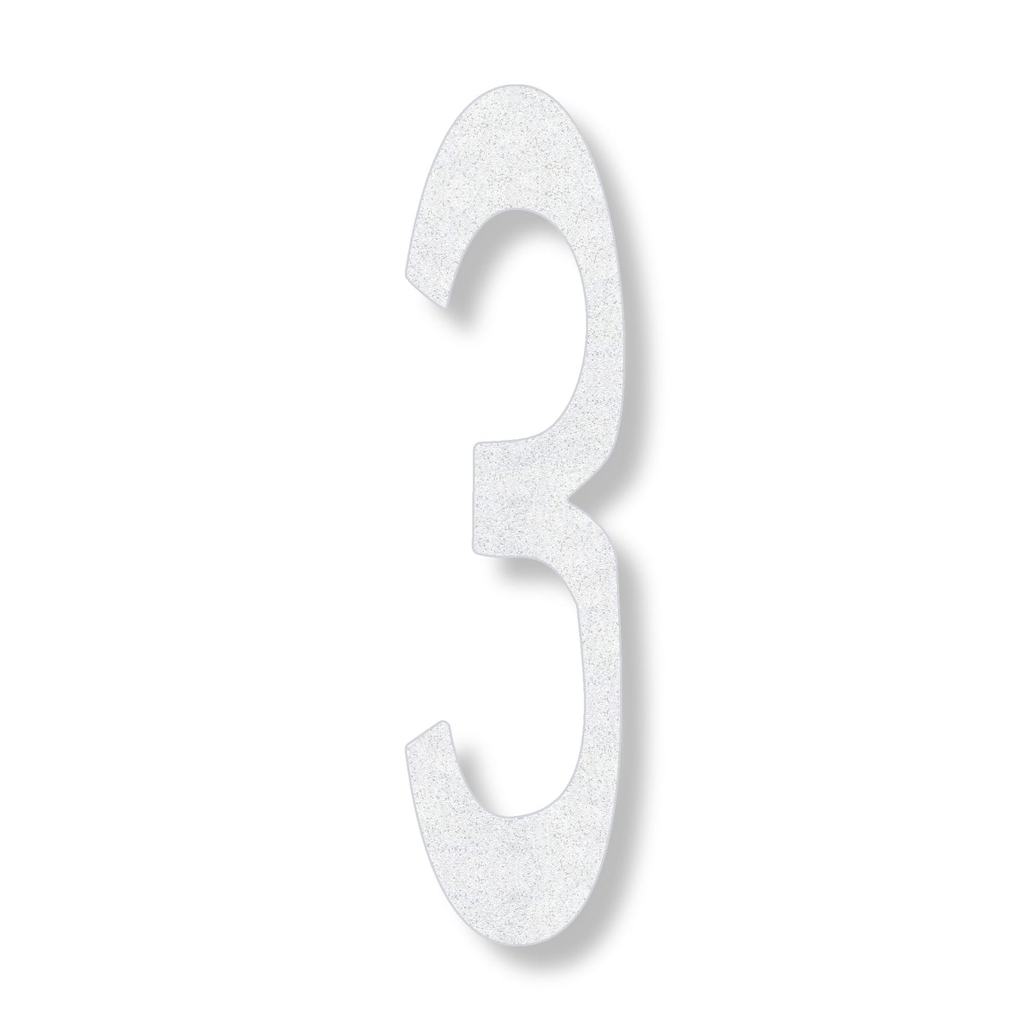 White preformed thermoplastic number 3