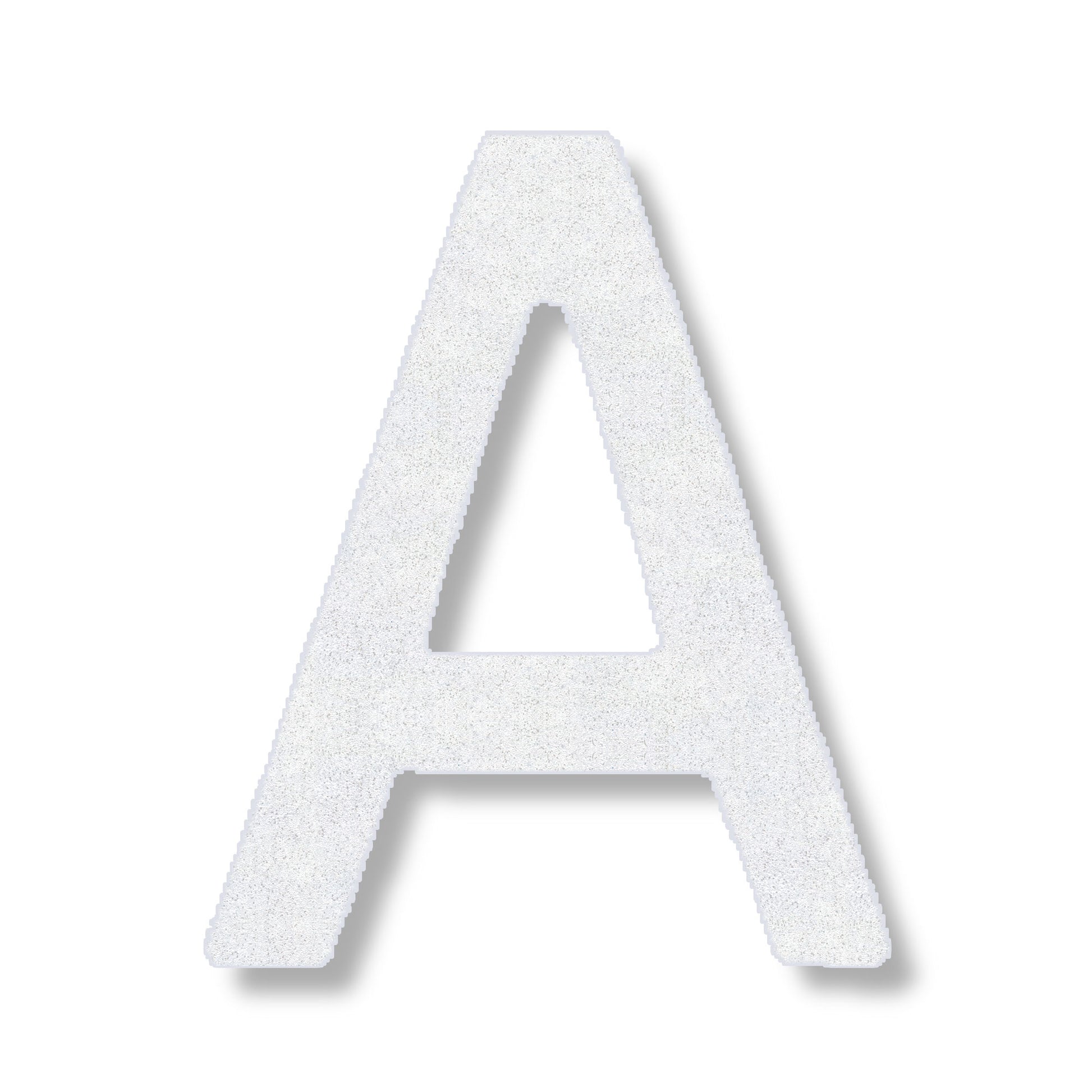 preformed thermoplastic Letter A in white