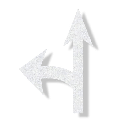 White preformed thermoplastic Combo Arrow pointing up and left