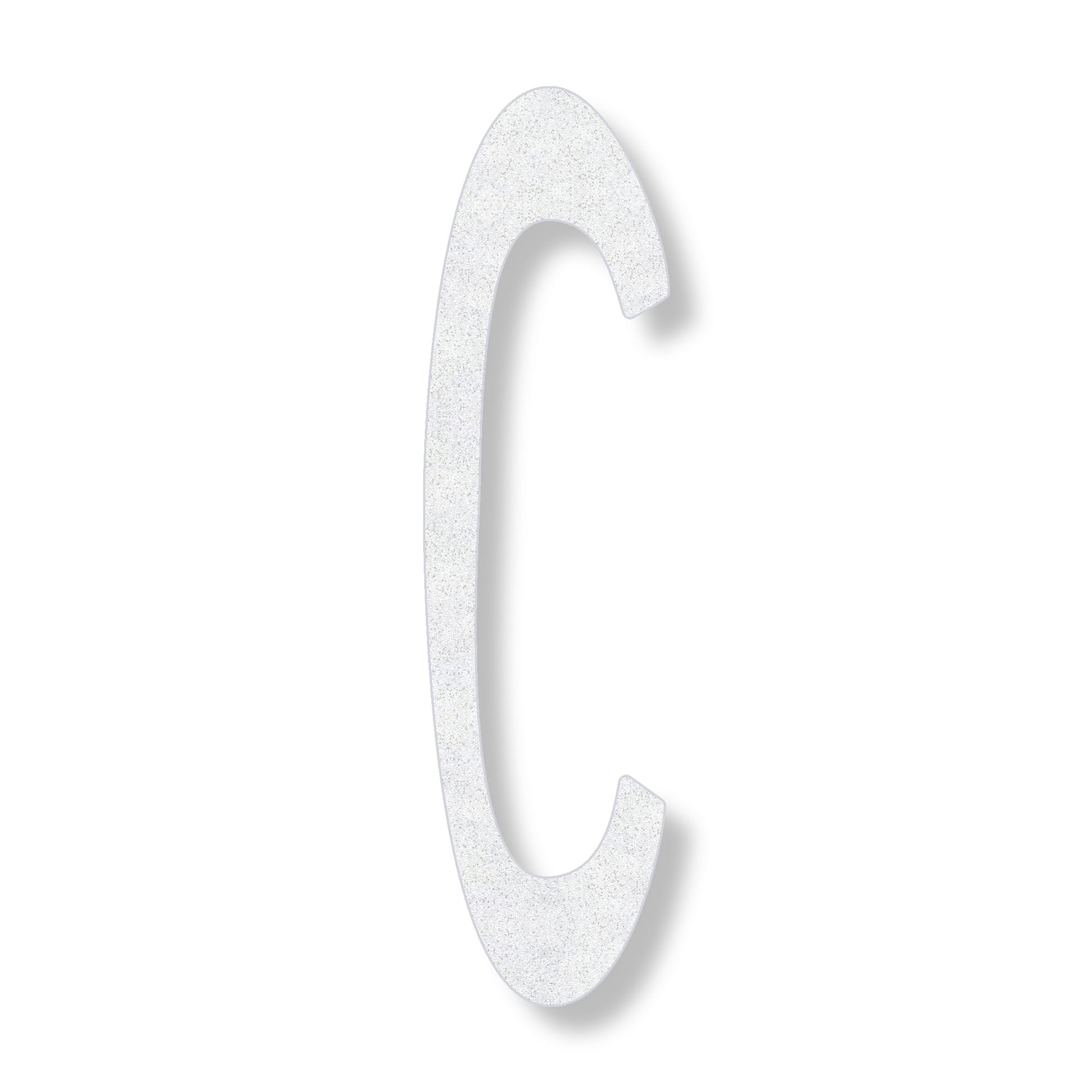 preformed thermoplastic Letter C in white