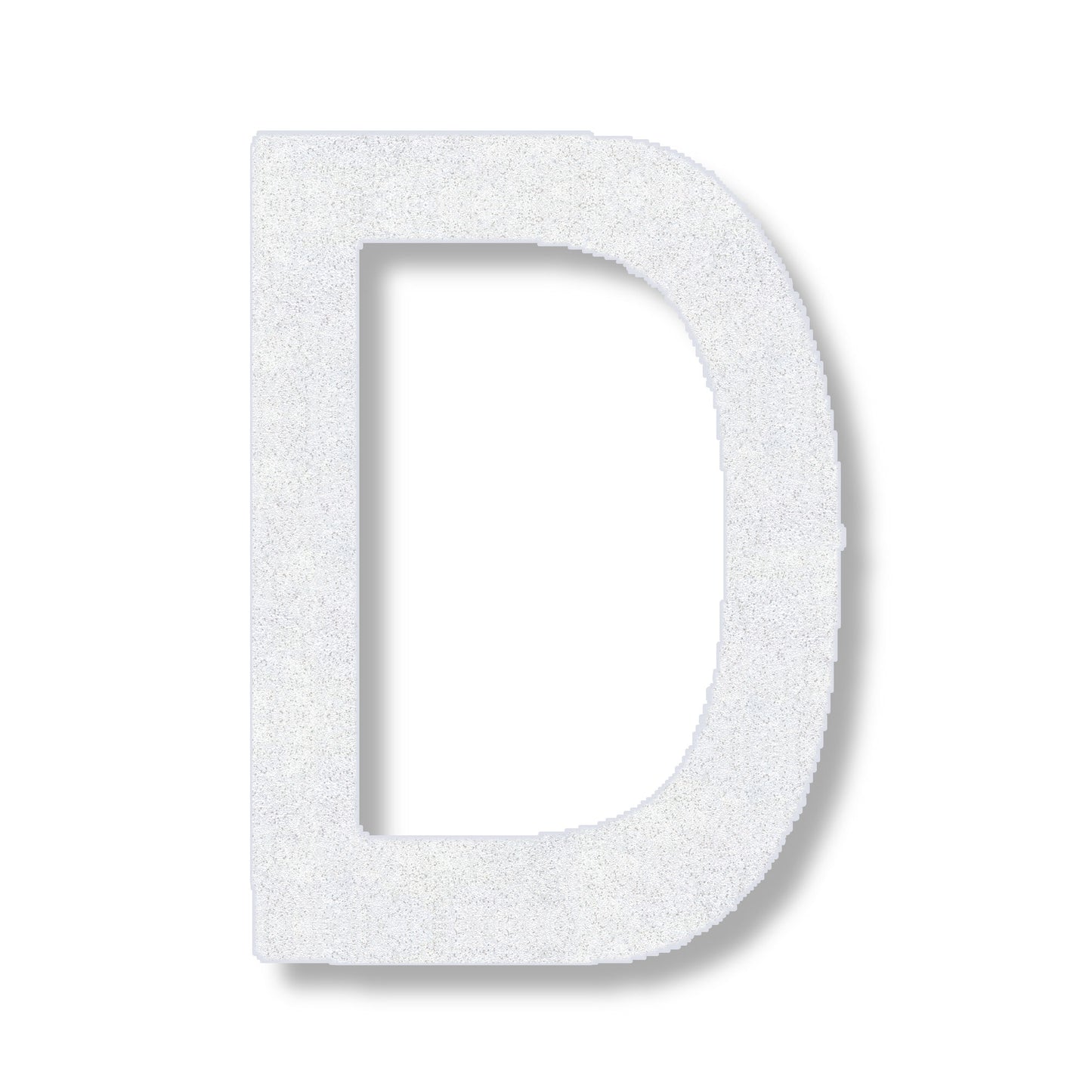 Letter D in white