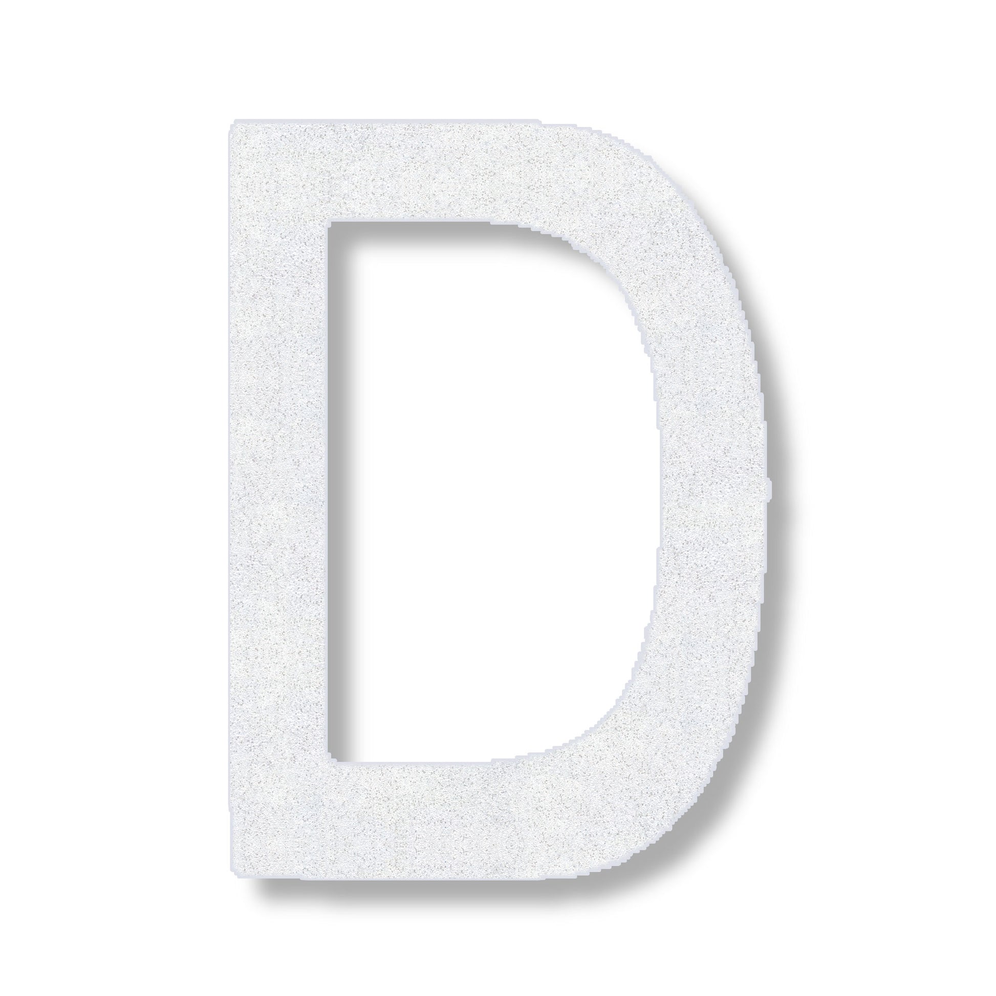Letter D in white