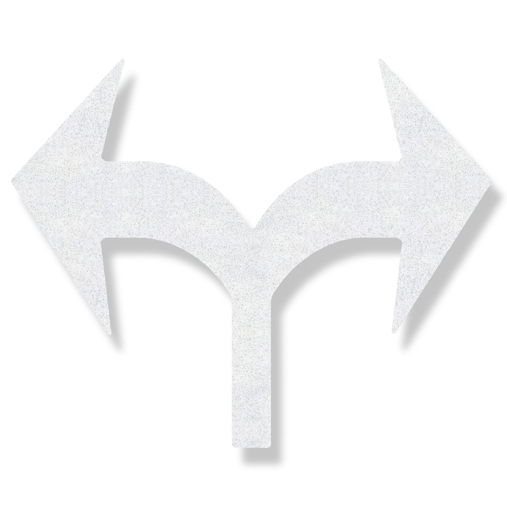 White preformed thermoplastic 8' combo arrow arrow pointing left and right