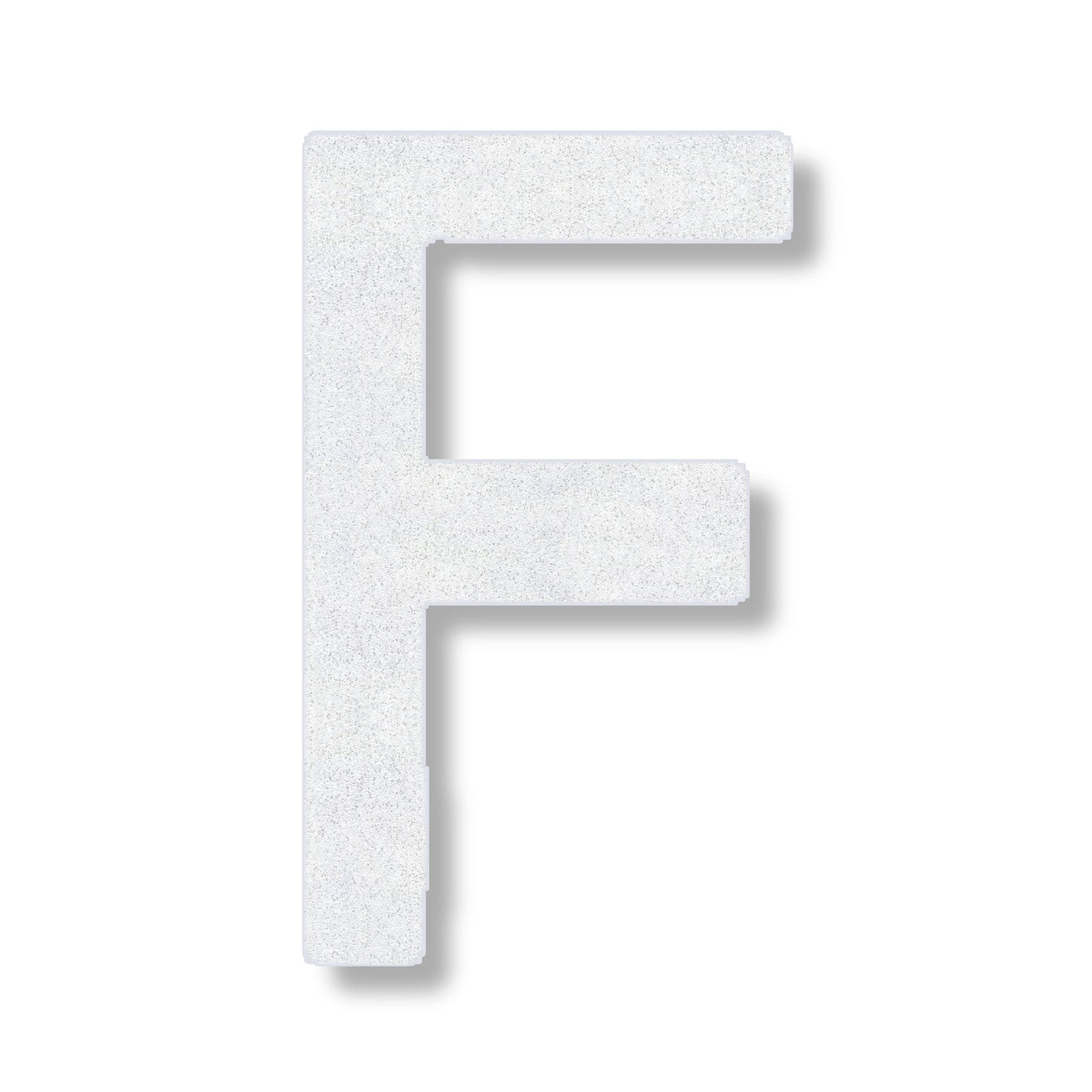 Letter F in white