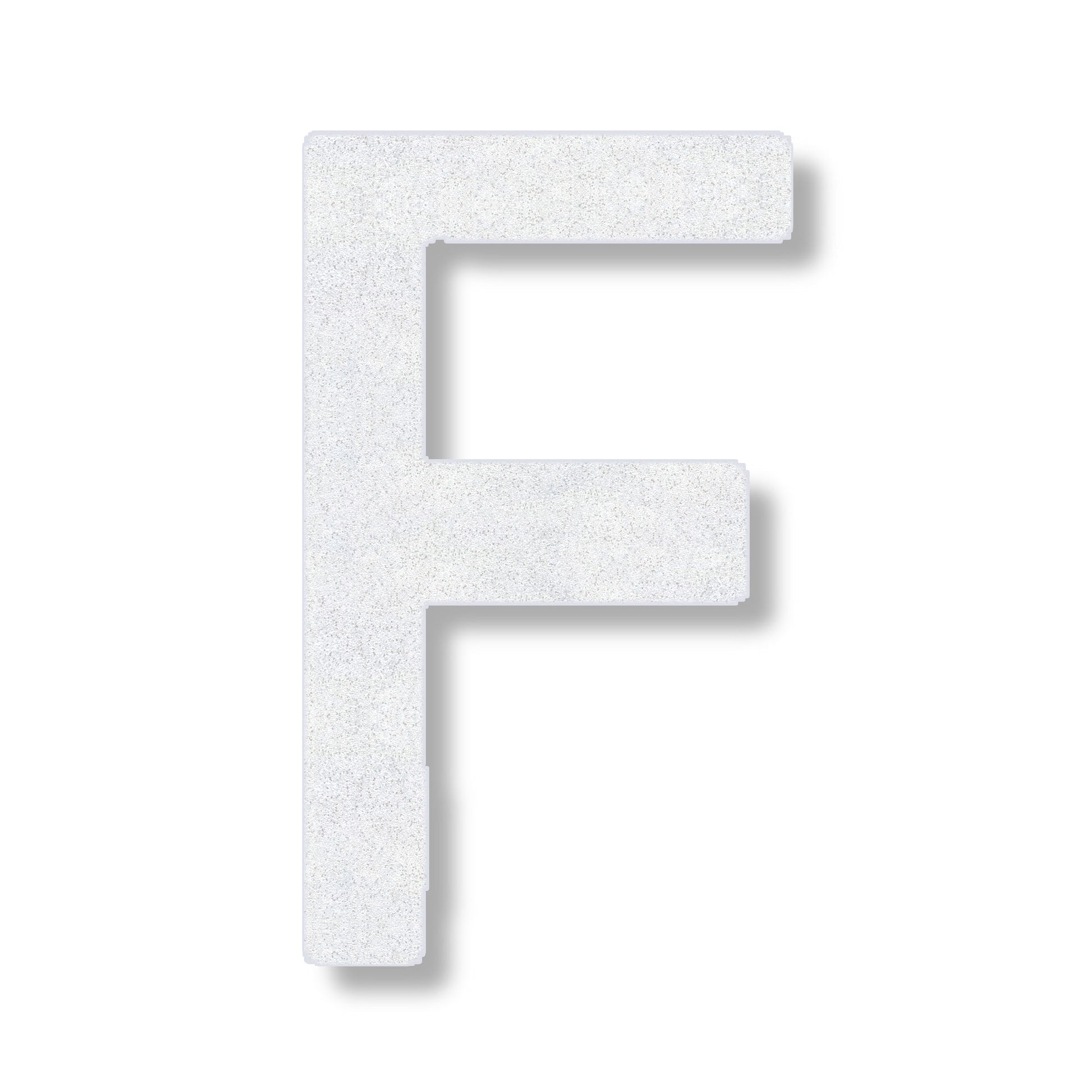 Letter F in white