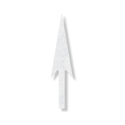 White preformed thermoplastic 20' straight arrow
