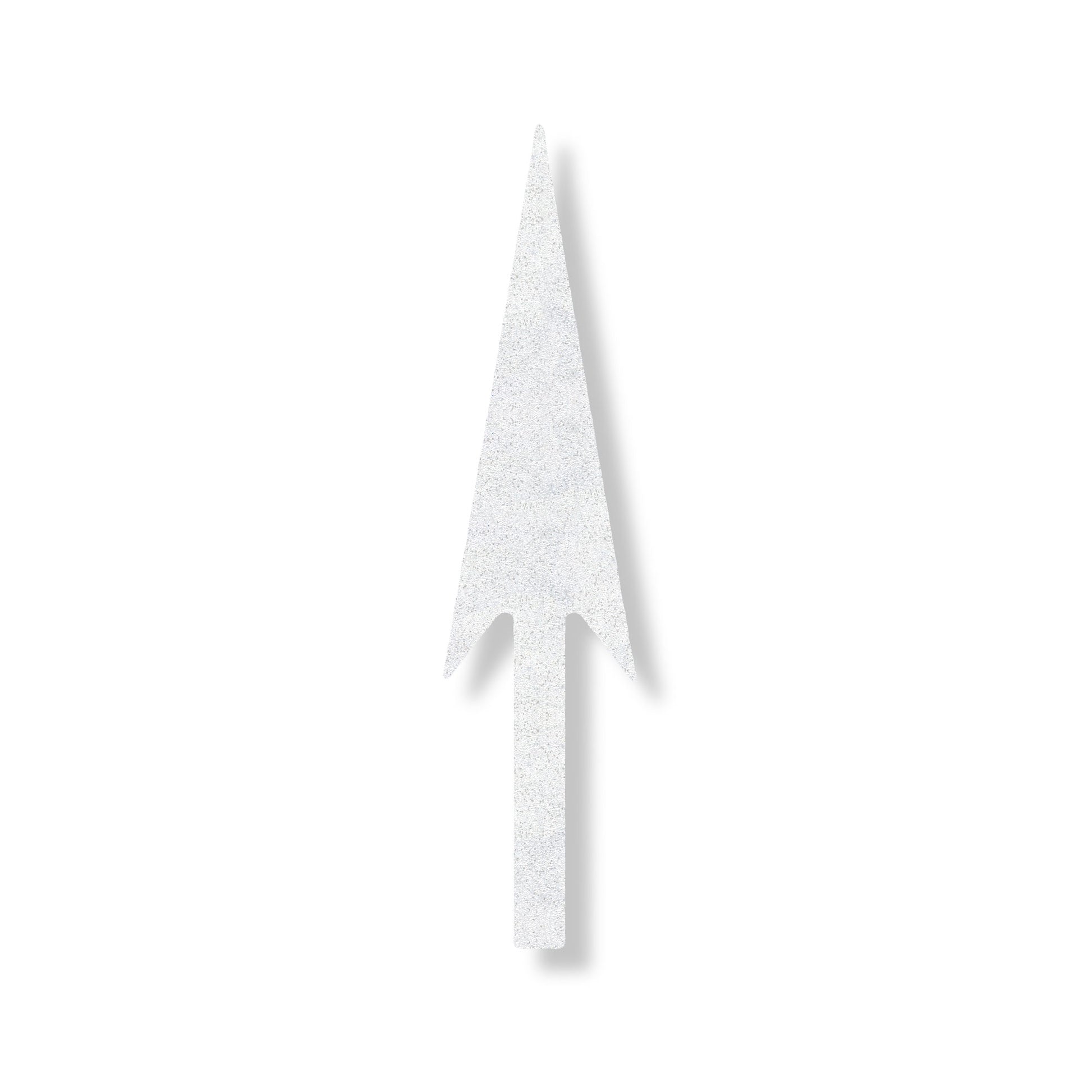 White preformed thermoplastic 20'  straight arrow