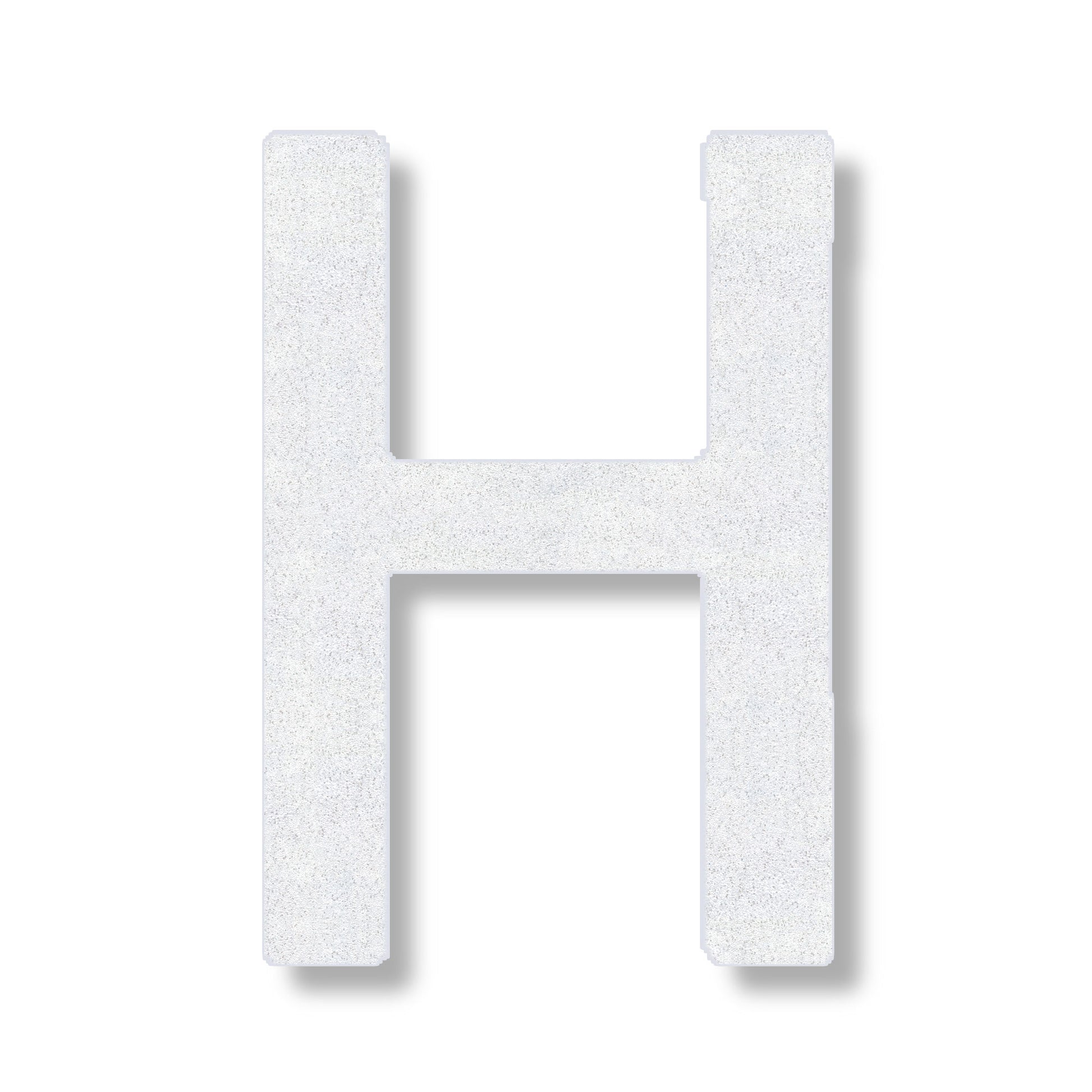Letter H in white