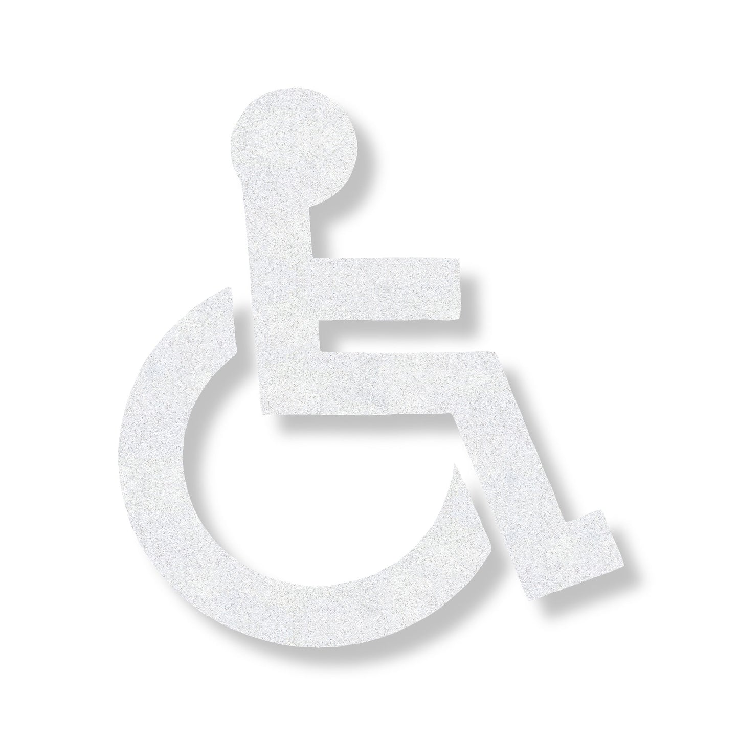 White Preformed Thermoplastic Handicap Symbol