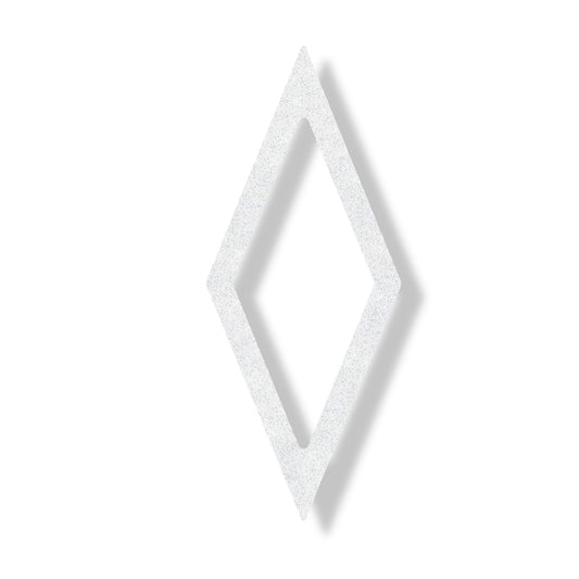 preformed thermoplastic bike symbol of a white diamond