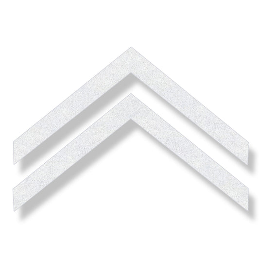 White preformed thermoplastic bike Chevron